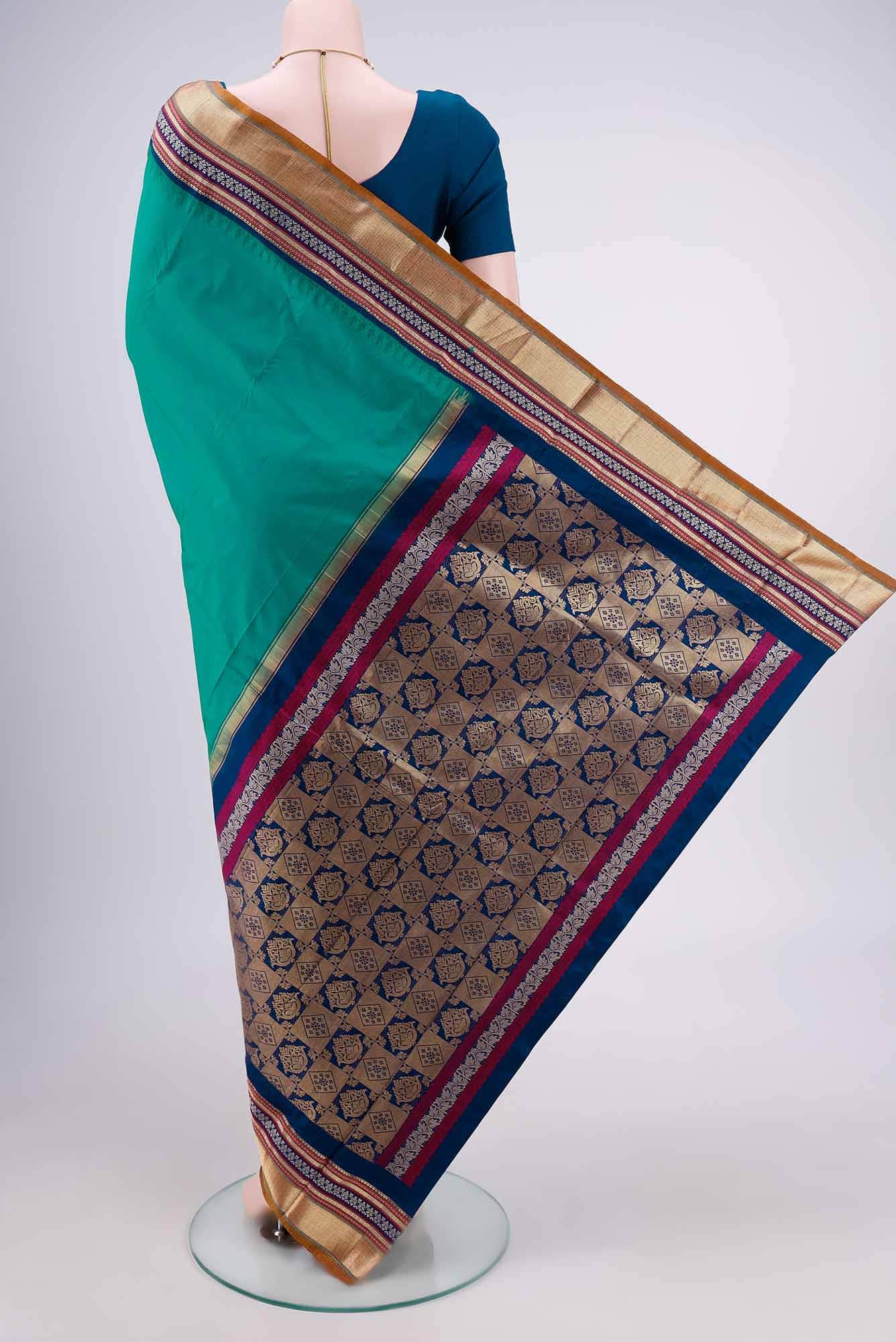 Sea Green Bangalore Silk - kadyal Saree