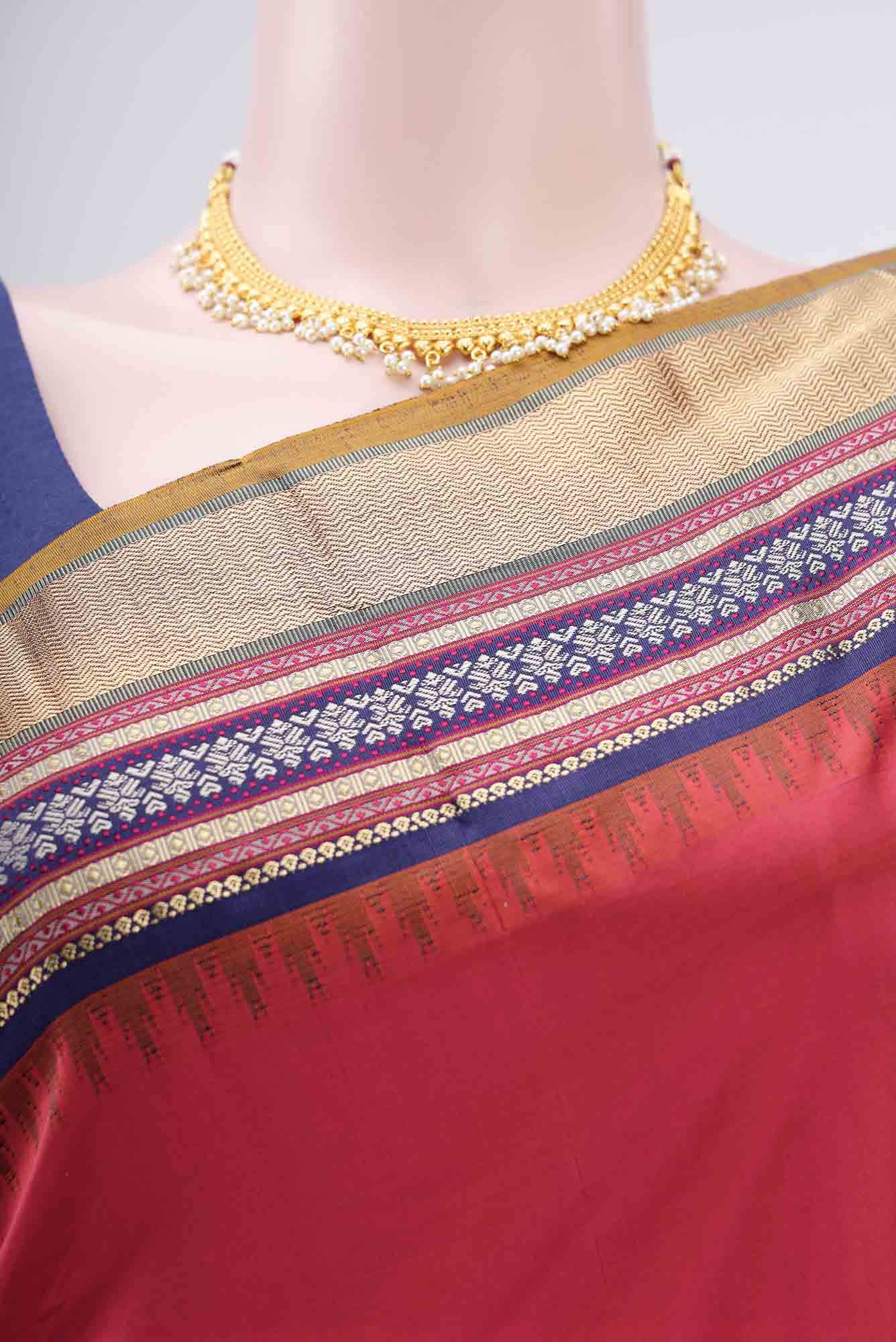 Brick Orange Bangalore Silk - kadyal Saree