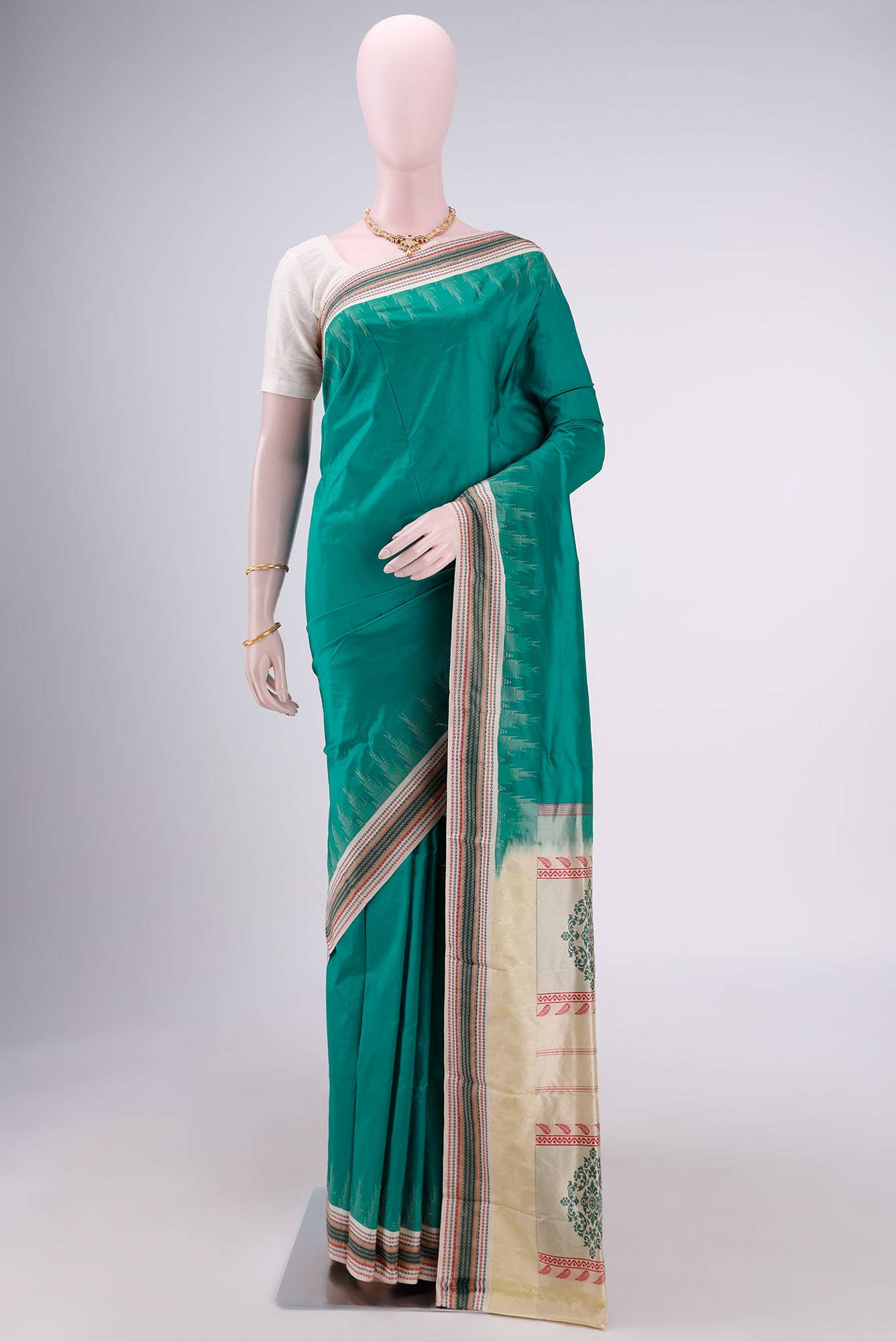 Sea Green Bangalore Silk - kadyal Saree