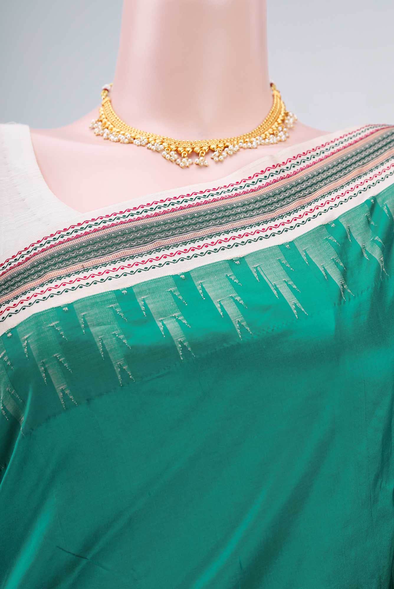 Green Bangalore Silk - kadyal Saree