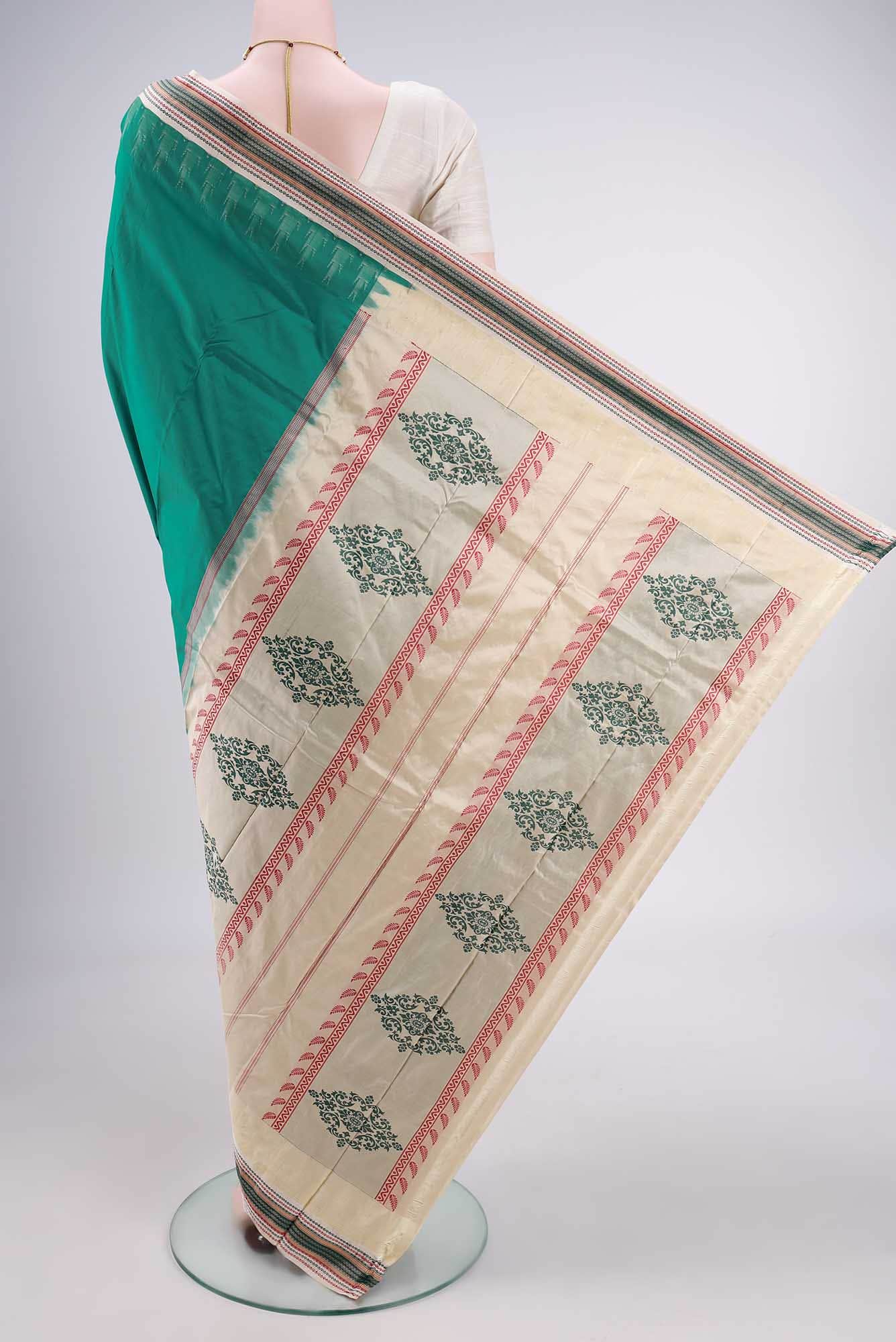 Green Bangalore Silk - kadyal Saree