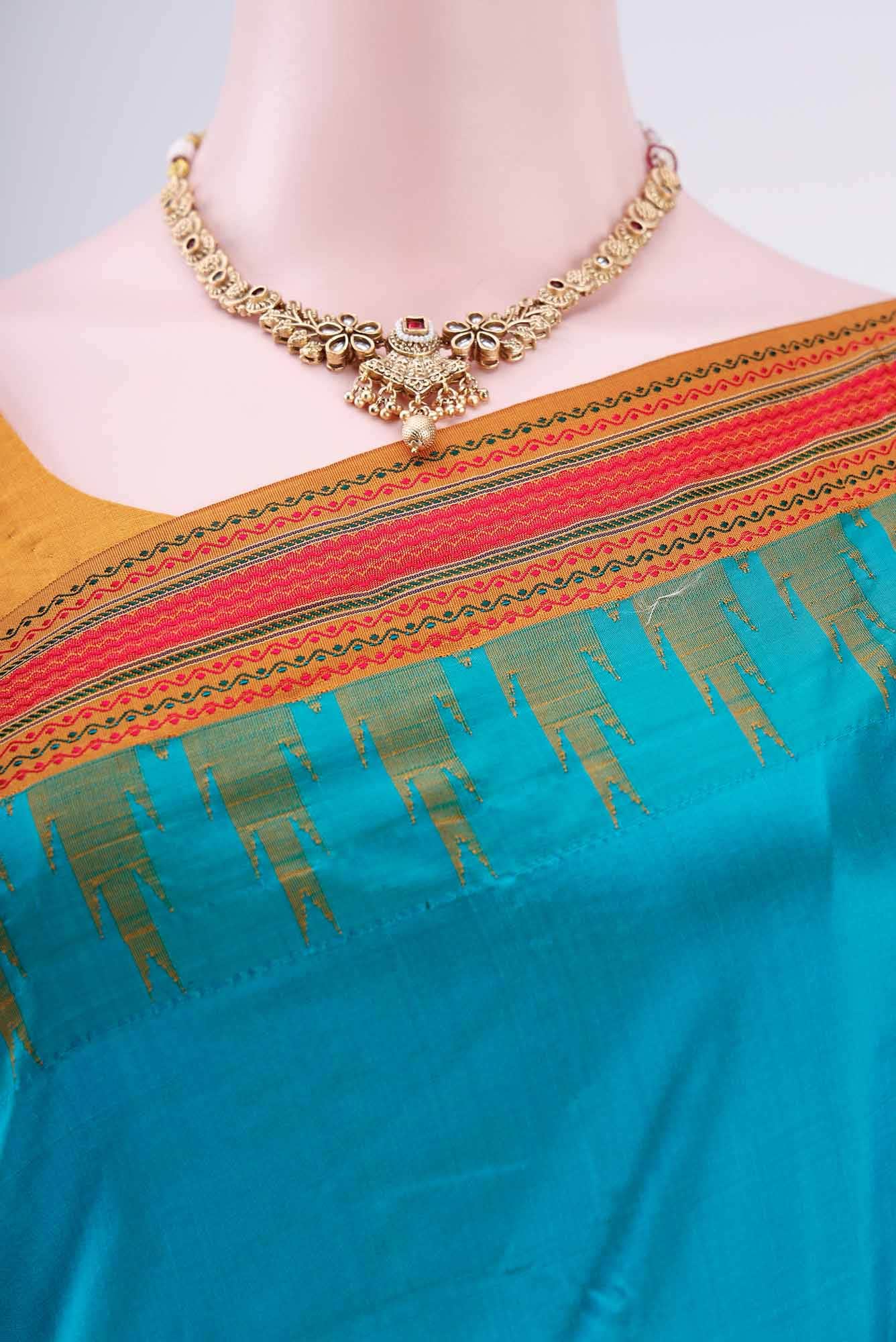 Blue Bangalore Silk - kadyal Saree