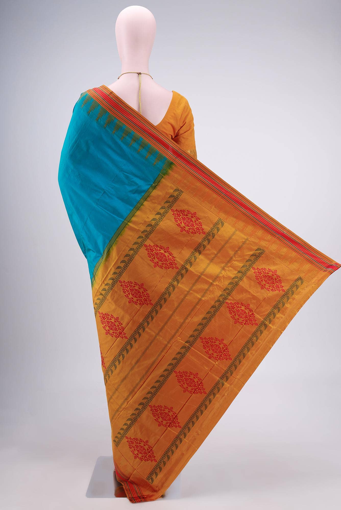 Blue Bangalore Silk - kadyal Saree