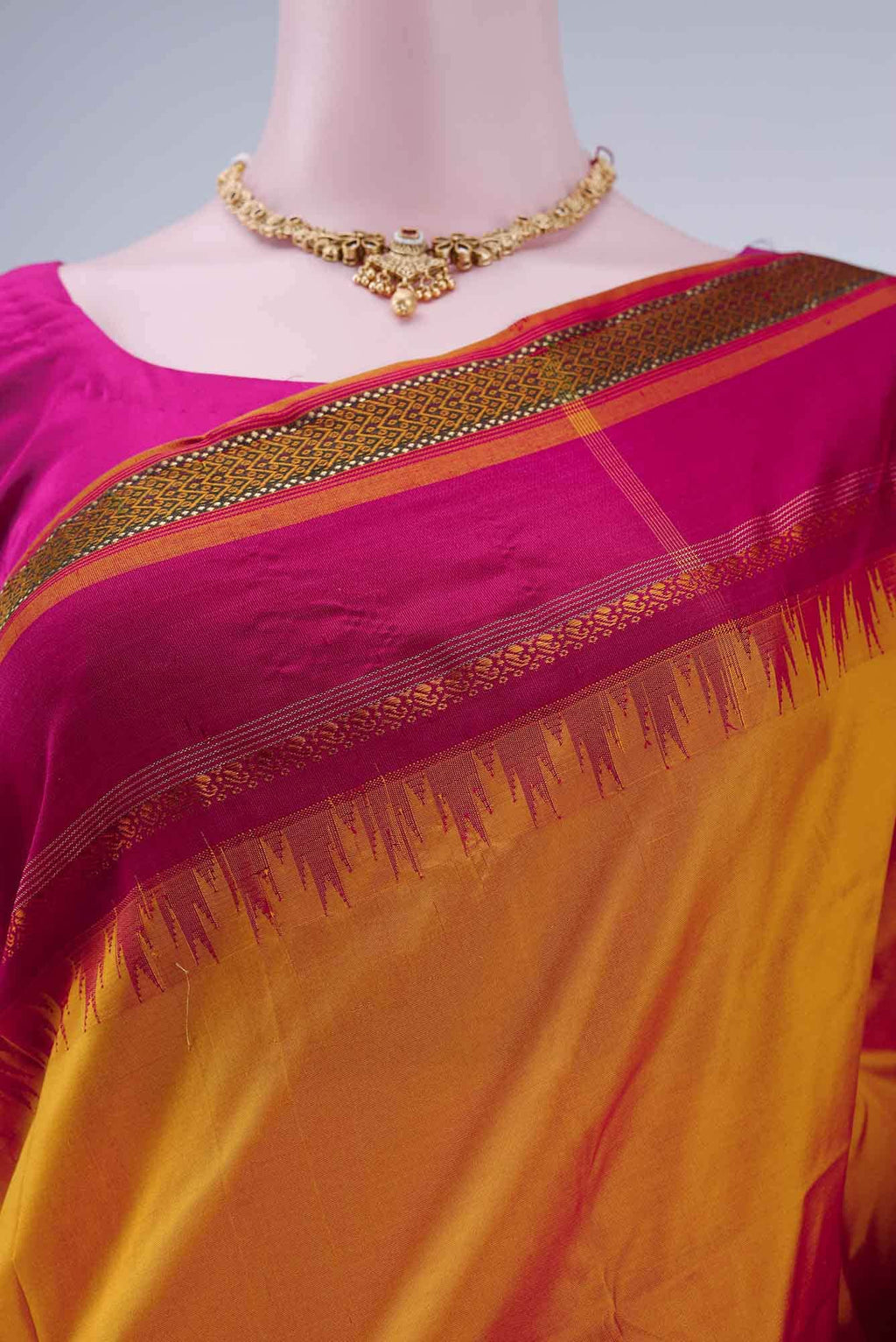 Mustard Bangalore Silk - kadyal Saree