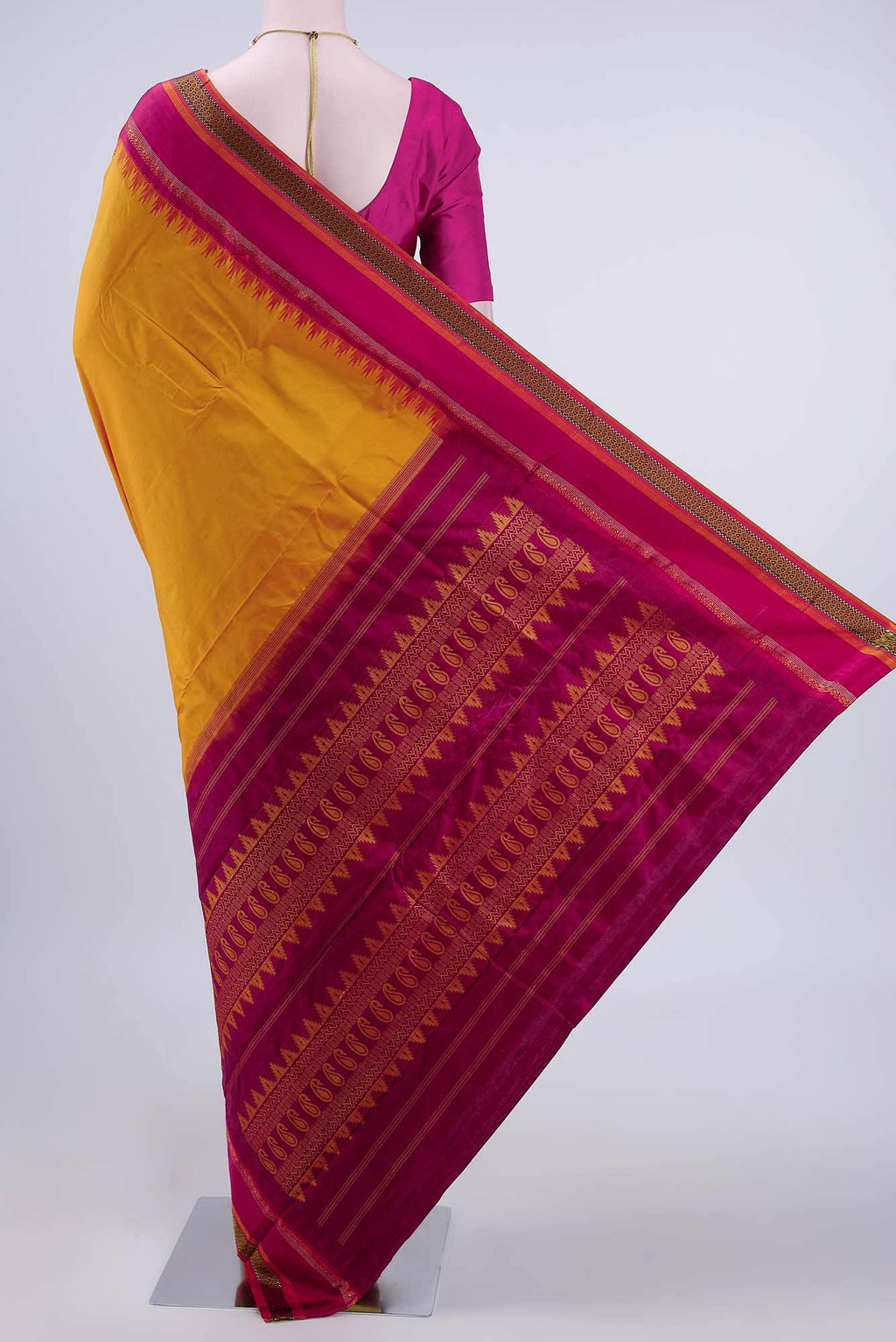 Mustard Bangalore Silk - kadyal Saree