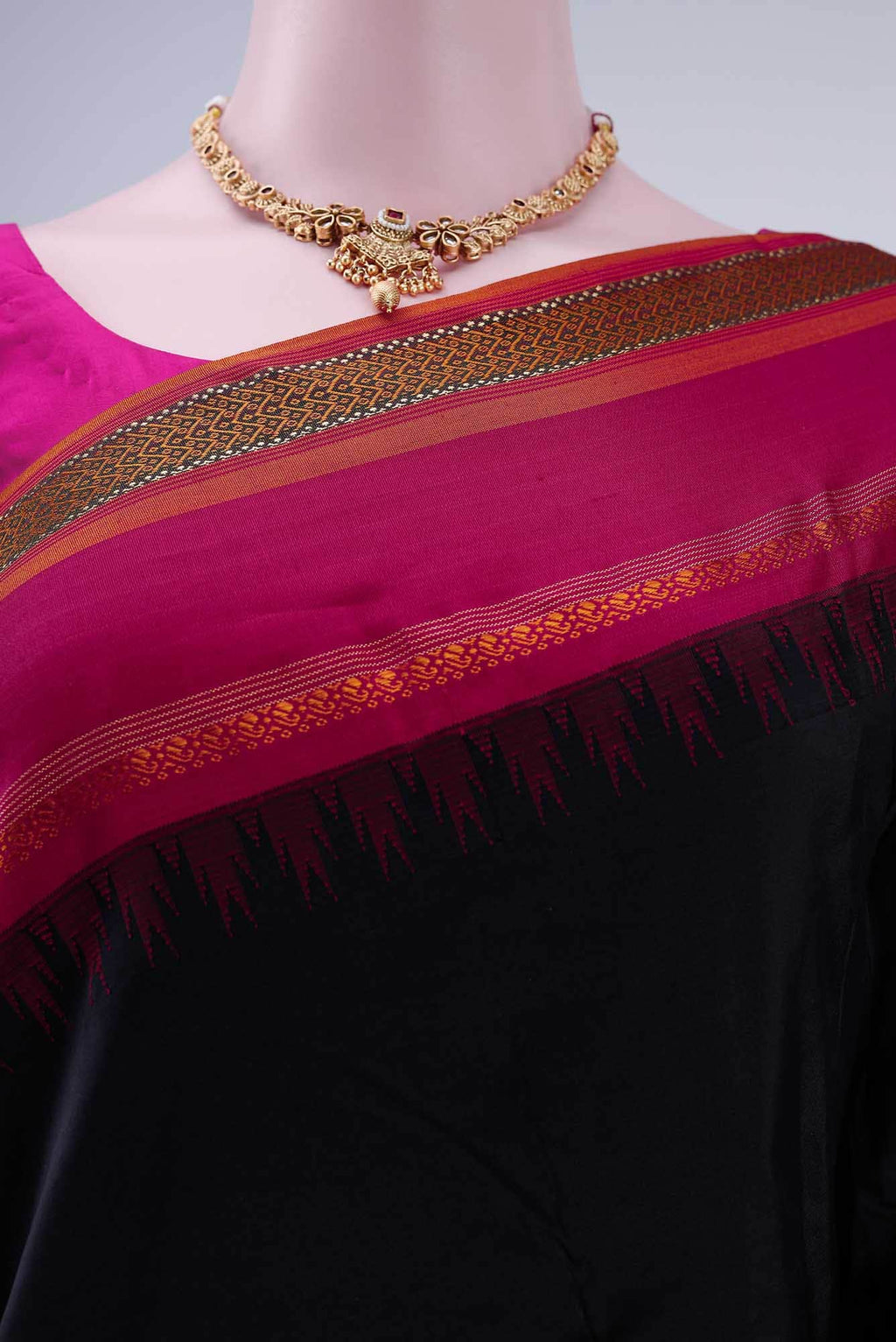 Black Bangalore Silk - kadyal Saree