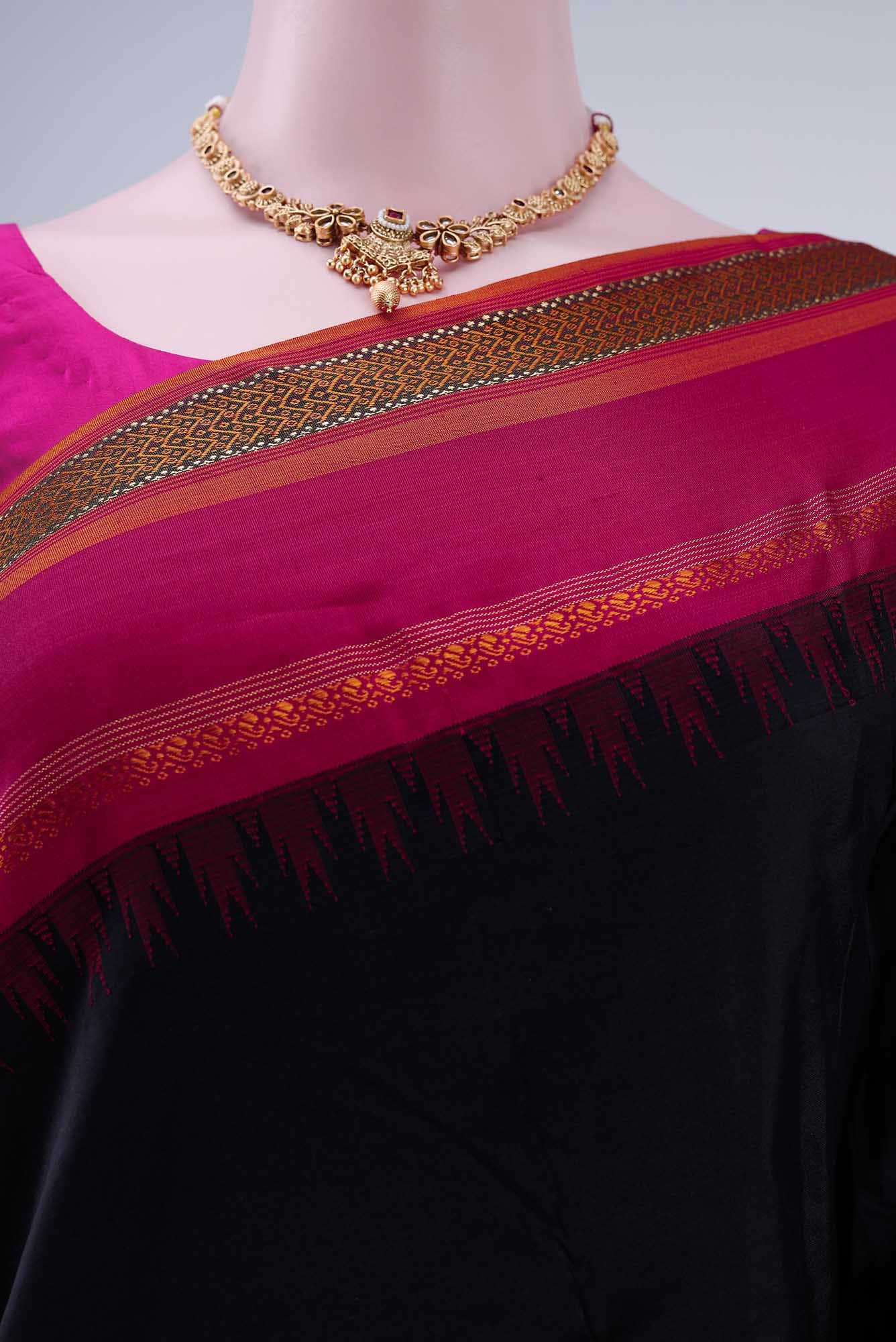 Black Bangalore Silk - kadyal Saree