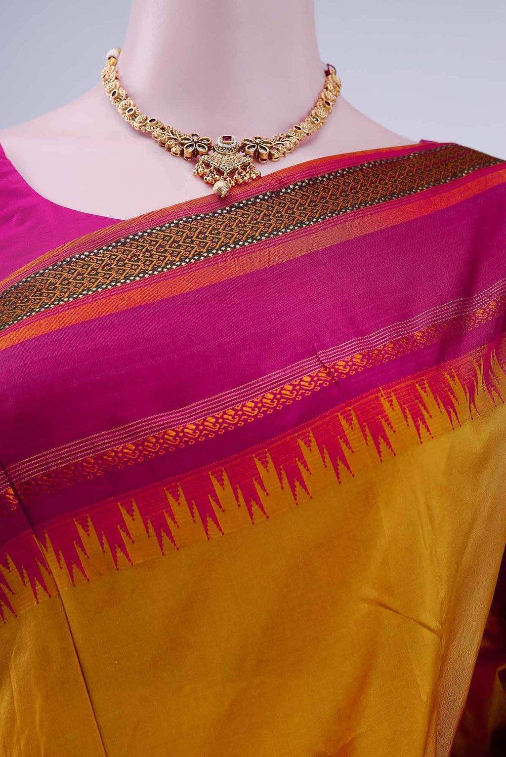 Mustard Bangalore Silk - kadyal Saree