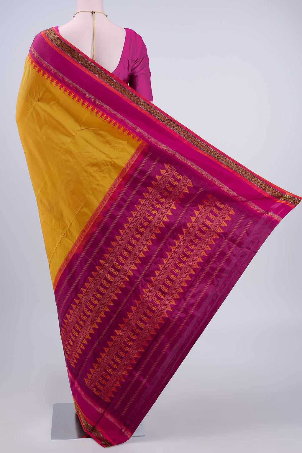 Mustard Bangalore Silk - kadyal Saree