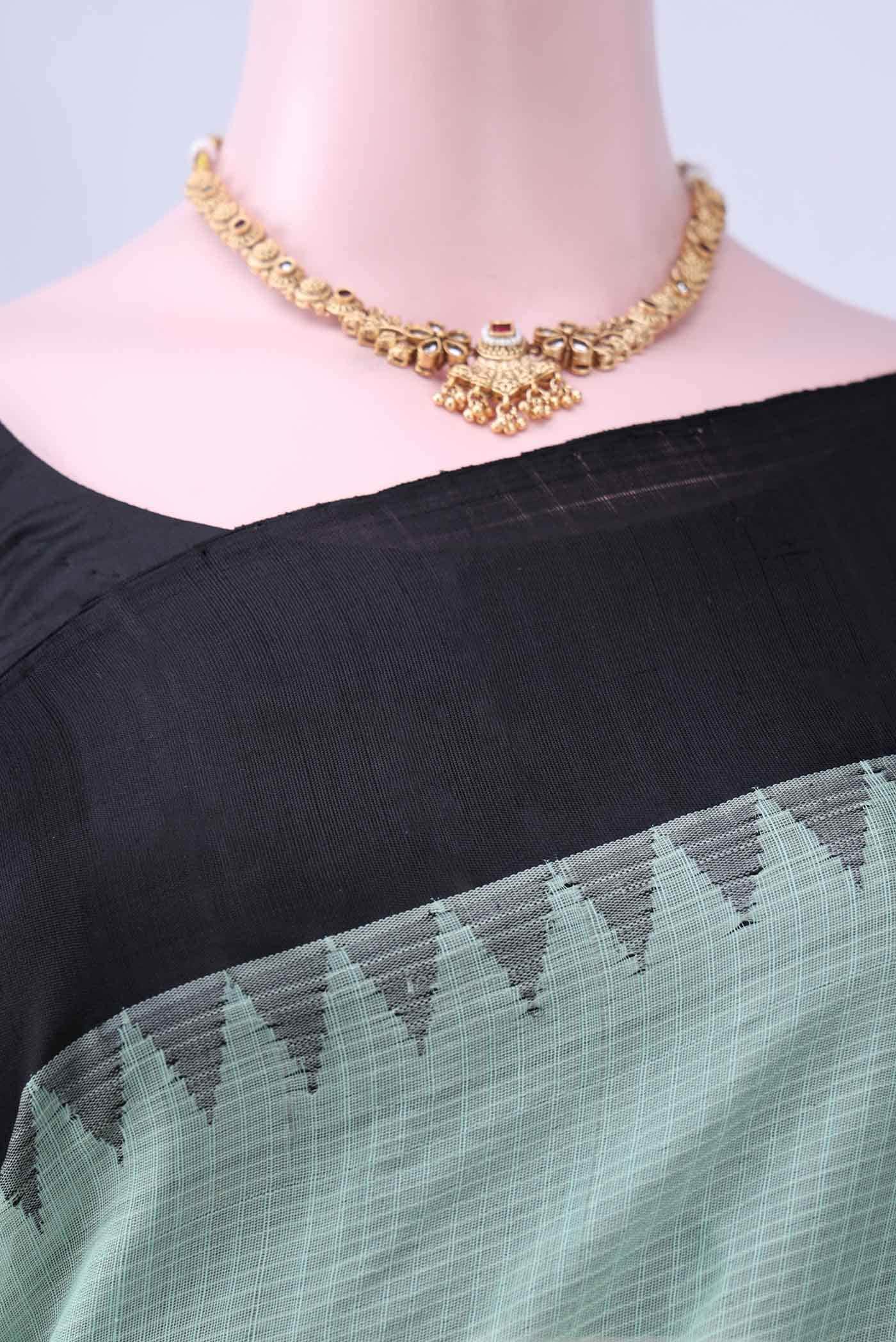 Light Green Gadwal Silk Saree