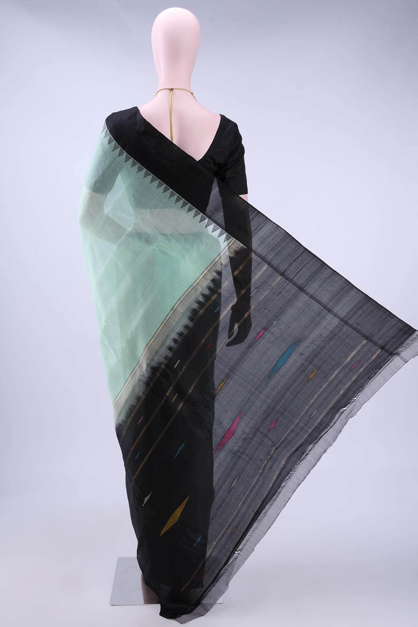 Light Green Gadwal Silk Saree