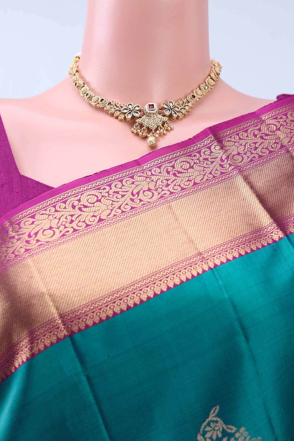 Sea Green Soft Silk Saree