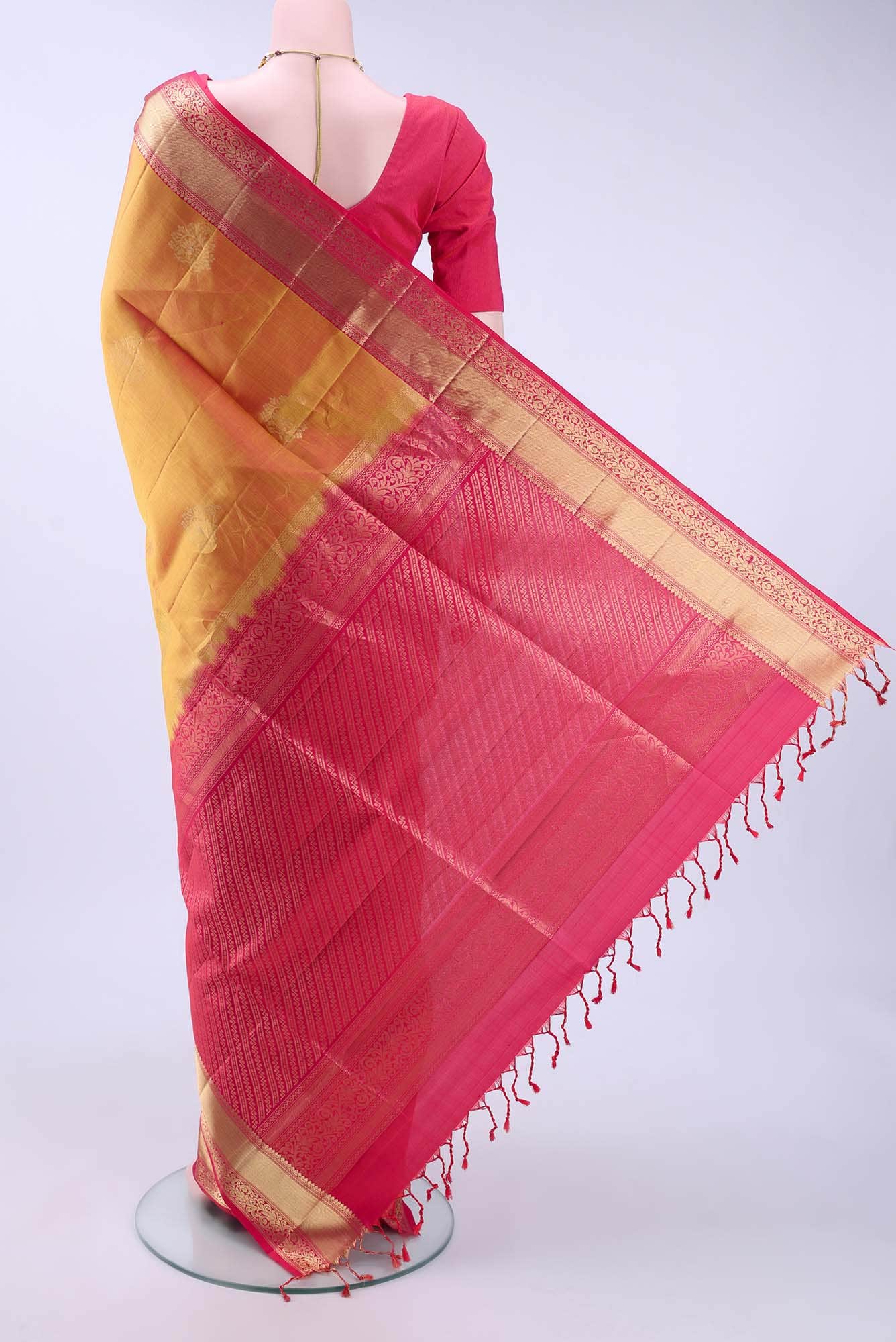 Brick Orange Soft Silk Saree
