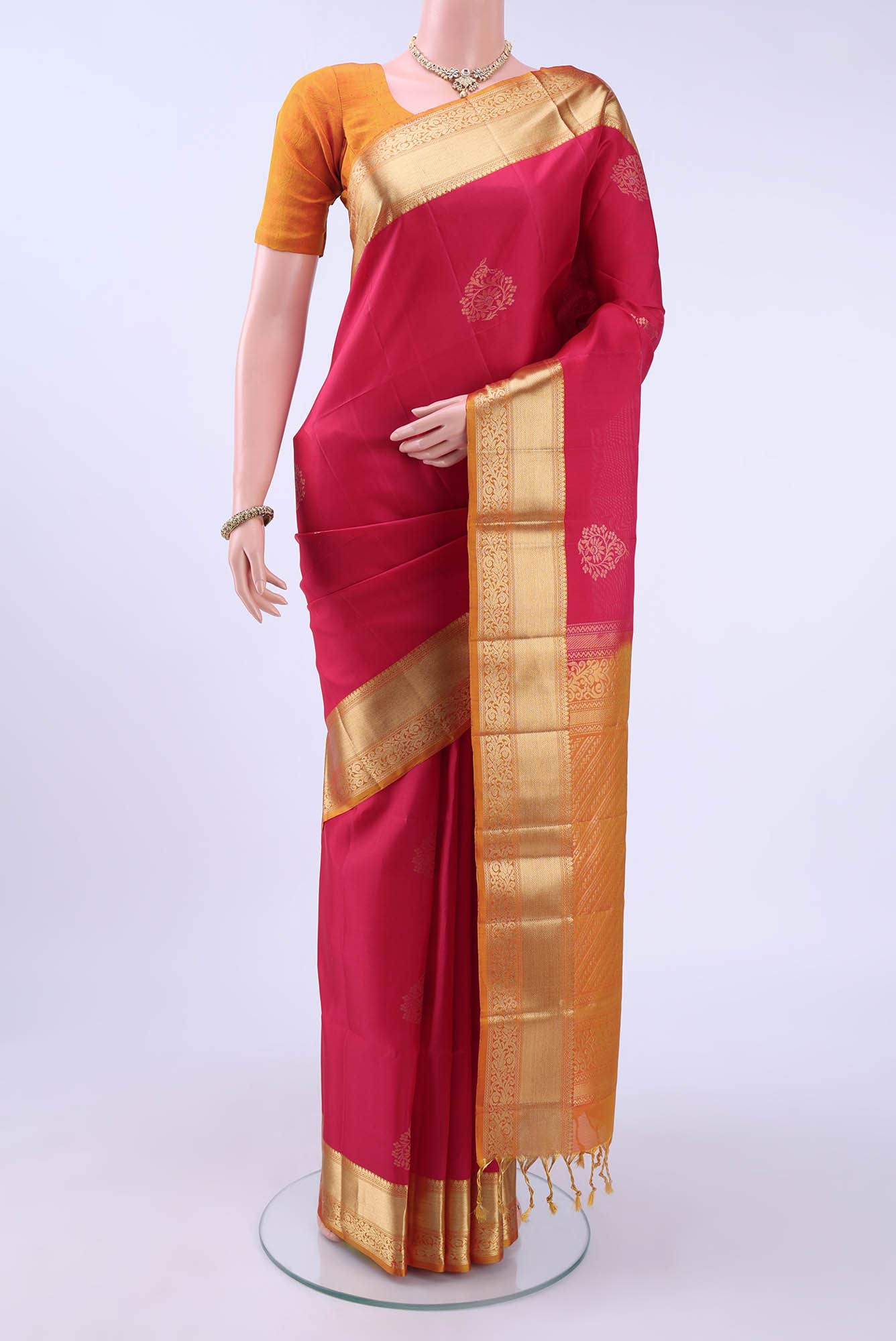 Dark Pink Soft Silk Saree
