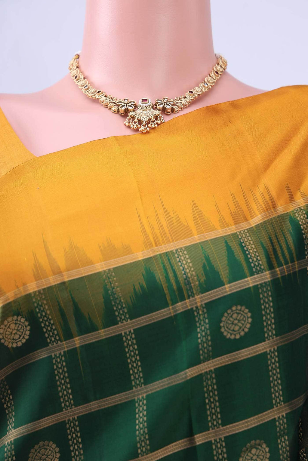 Bottle Green Soft Silk Saree