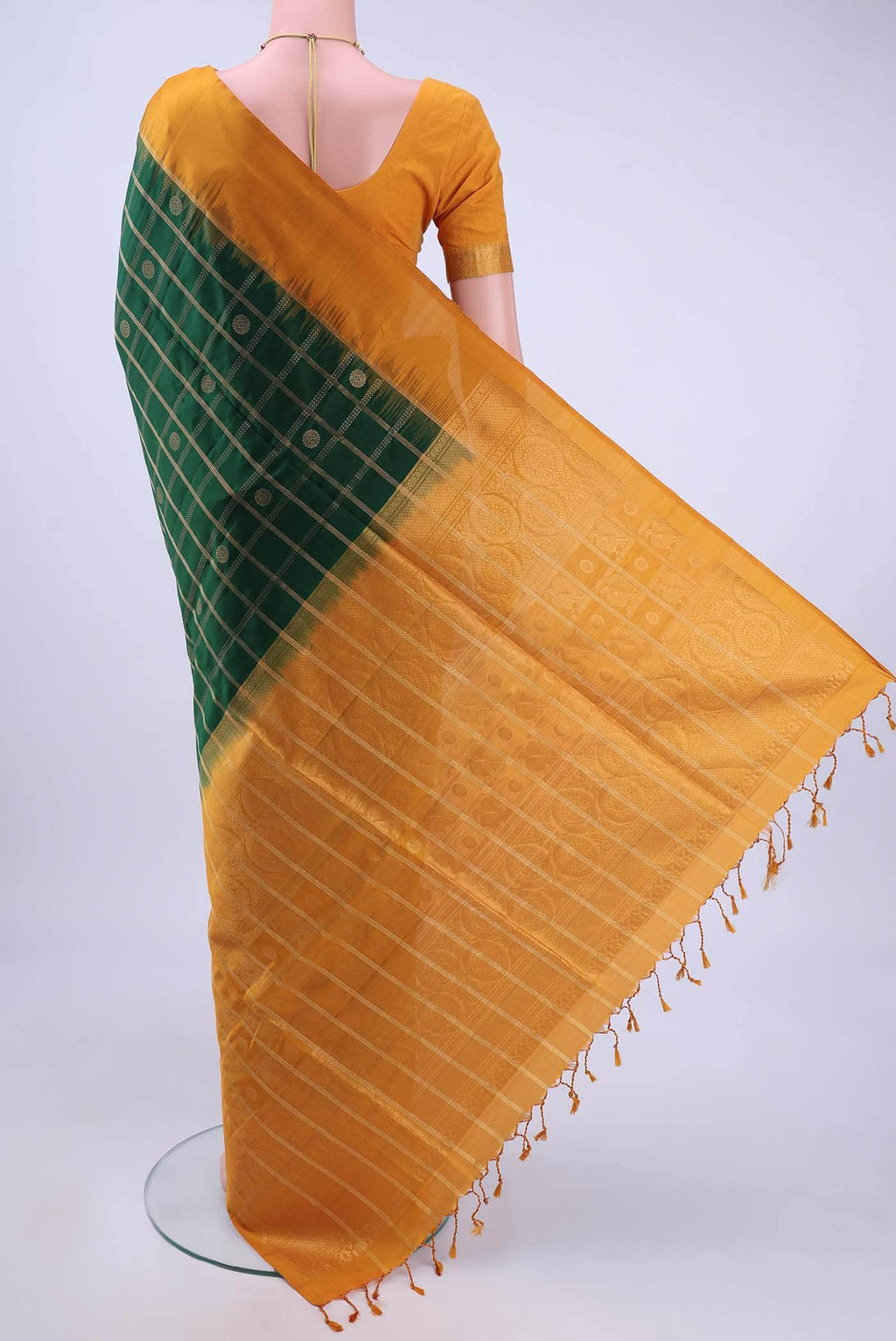 Bottle Green Soft Silk Saree
