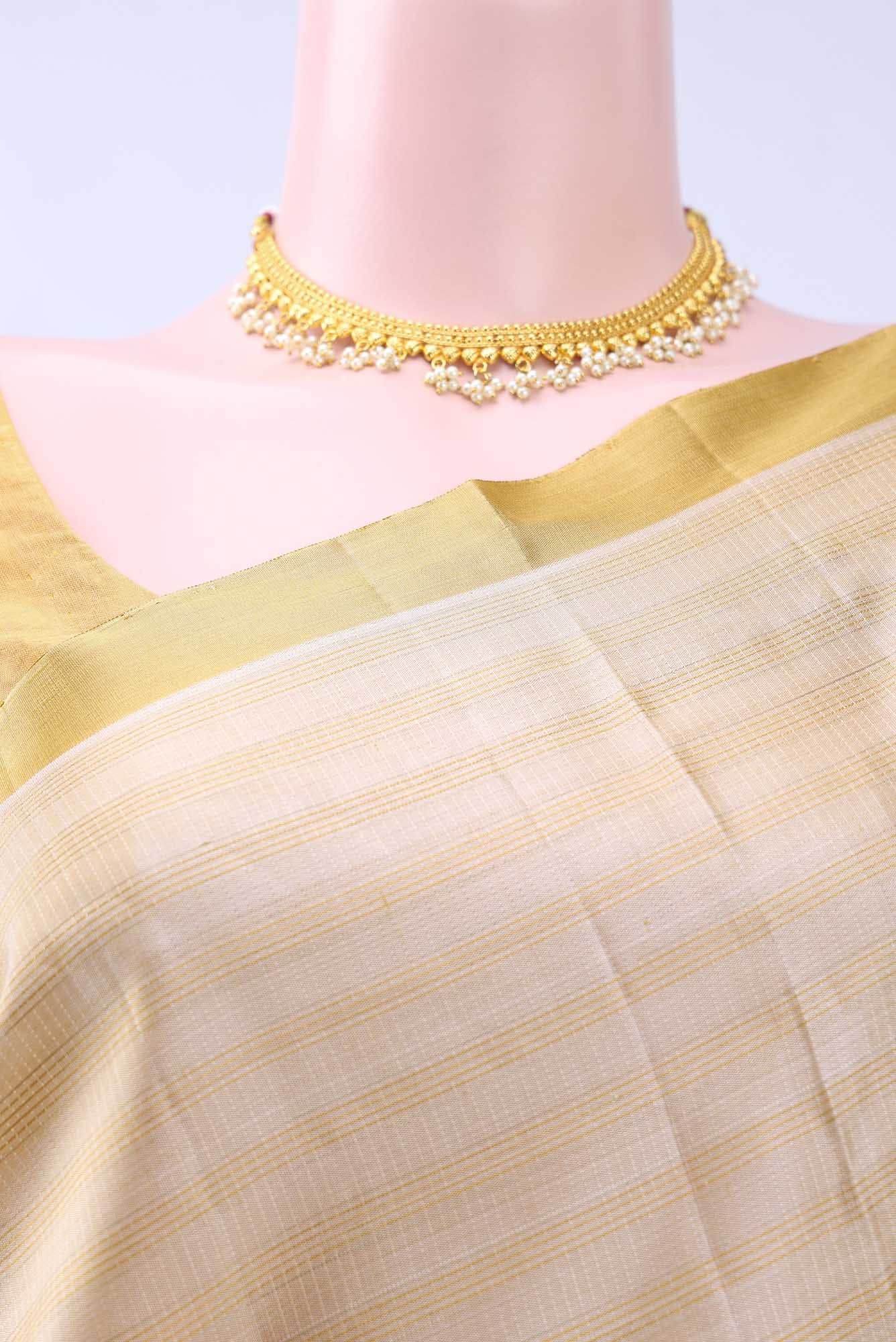 Beige Soft Silk Saree