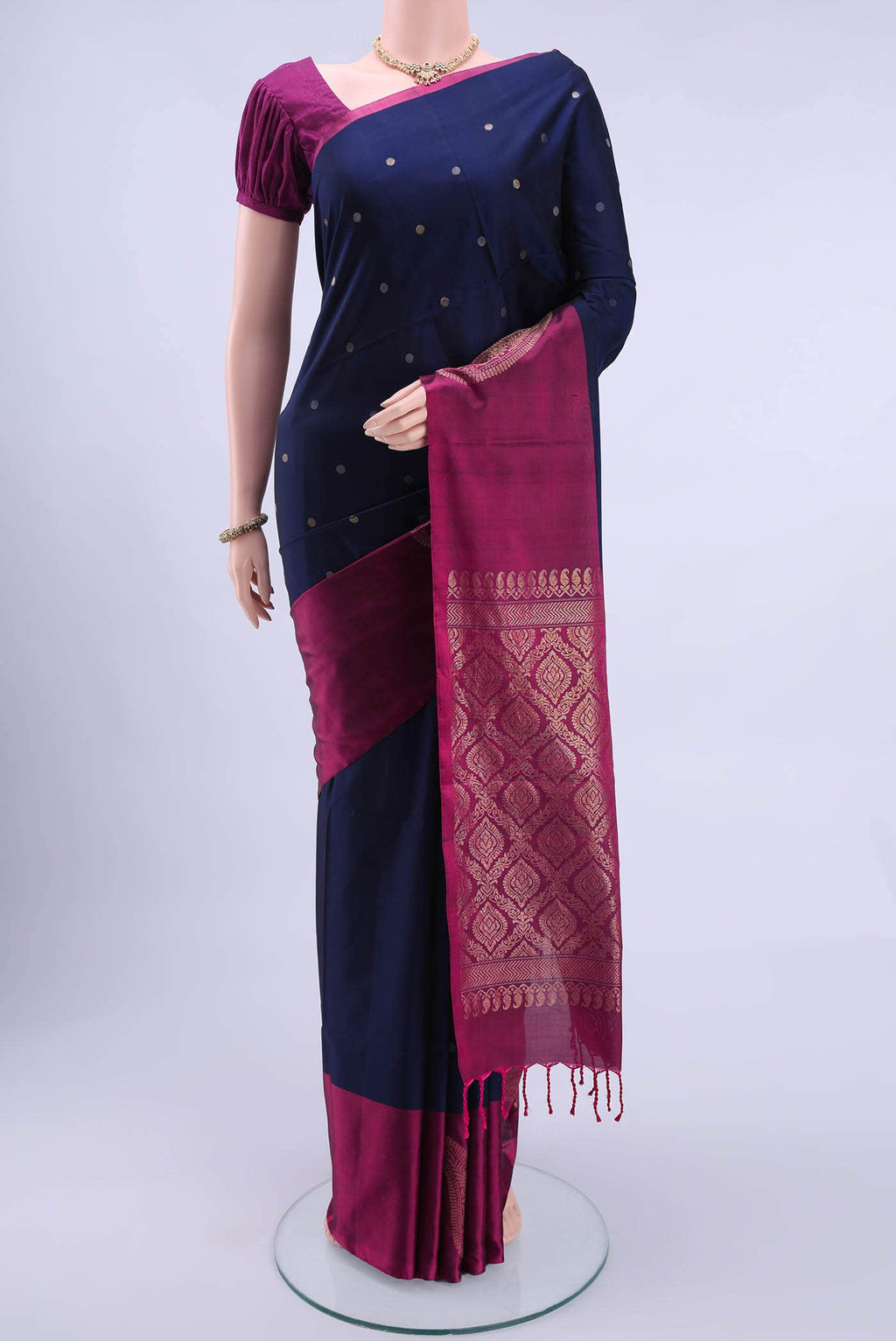 Navy Blue Soft Silk Saree