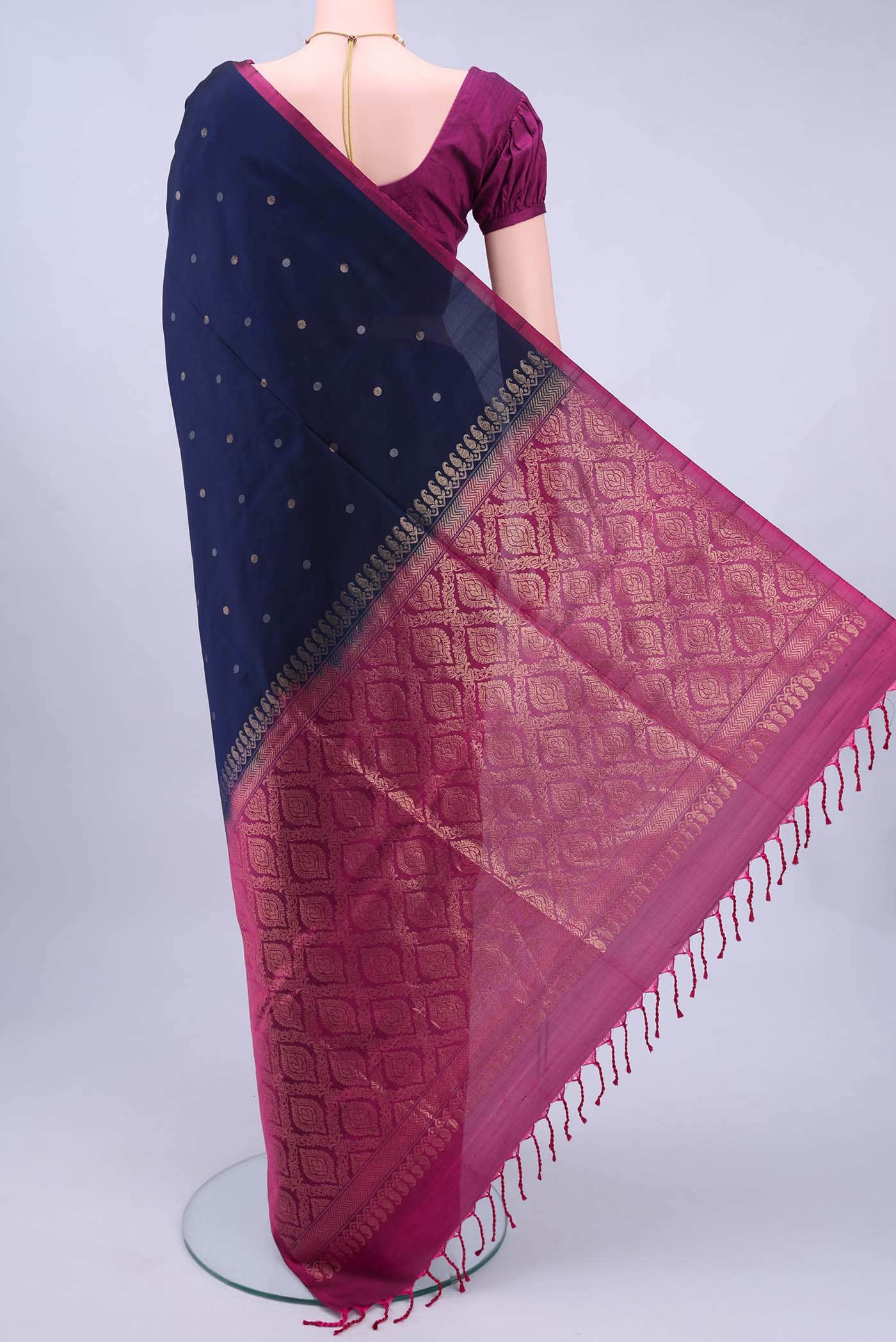 Navy Blue Soft Silk Saree