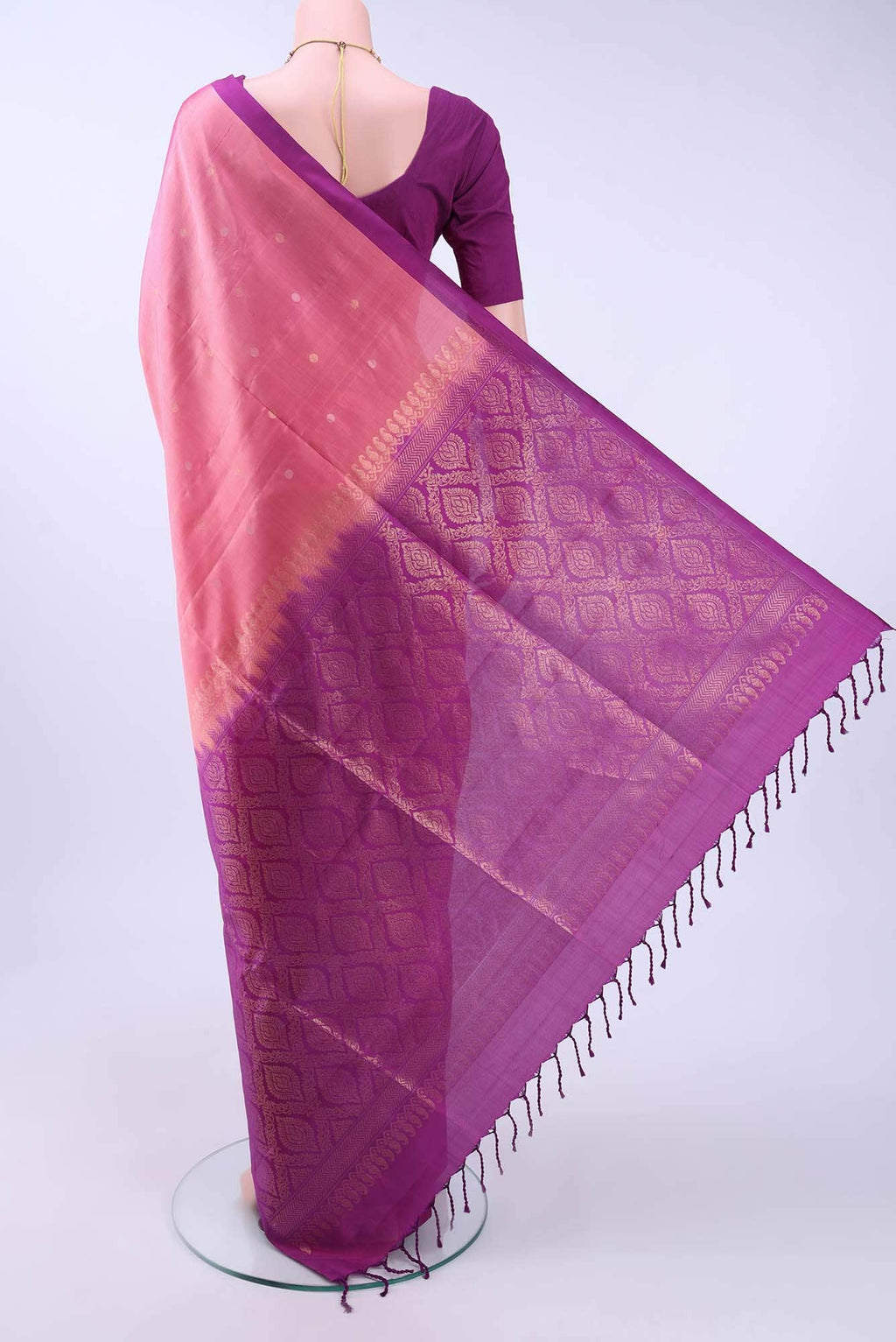 Peach Soft Silk Saree