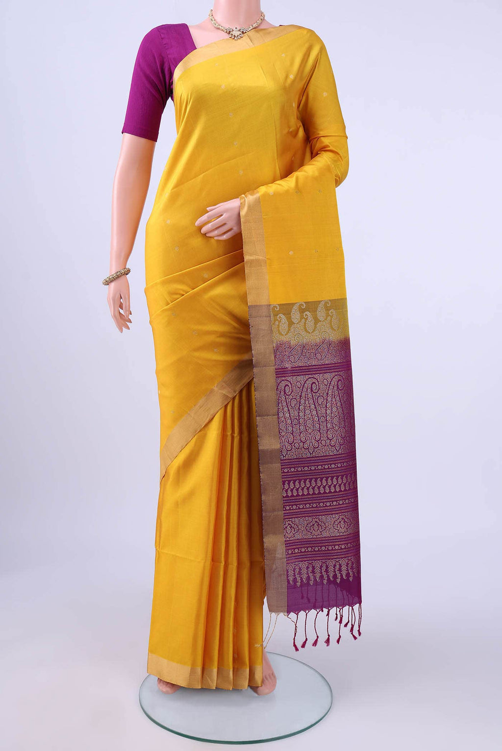Yellow Soft Silk Saree
