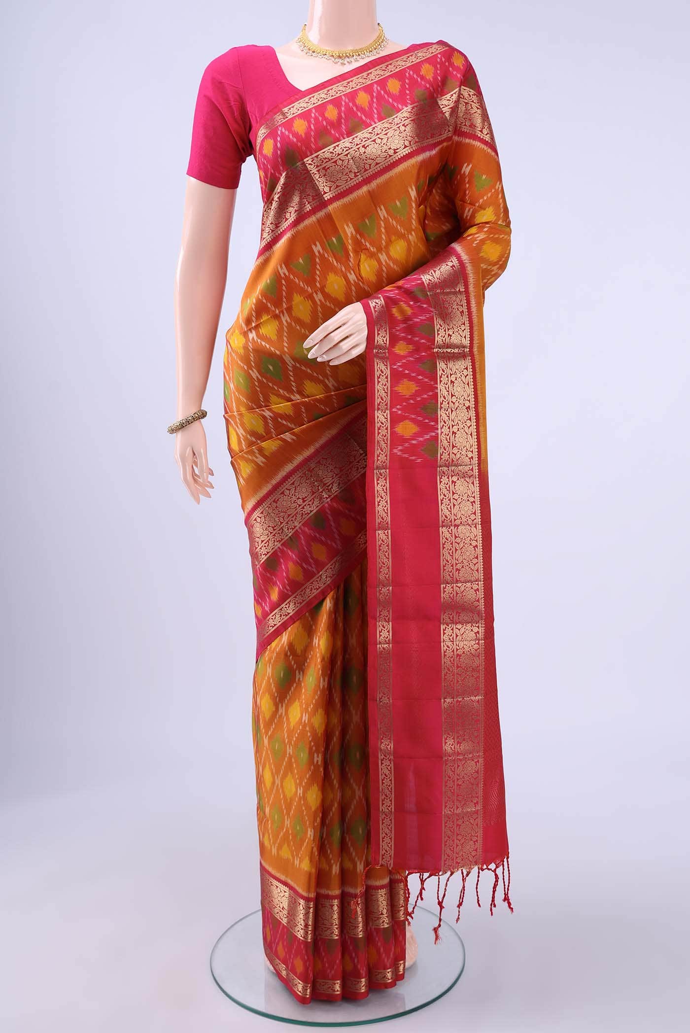 Mustard Soft Silk Saree