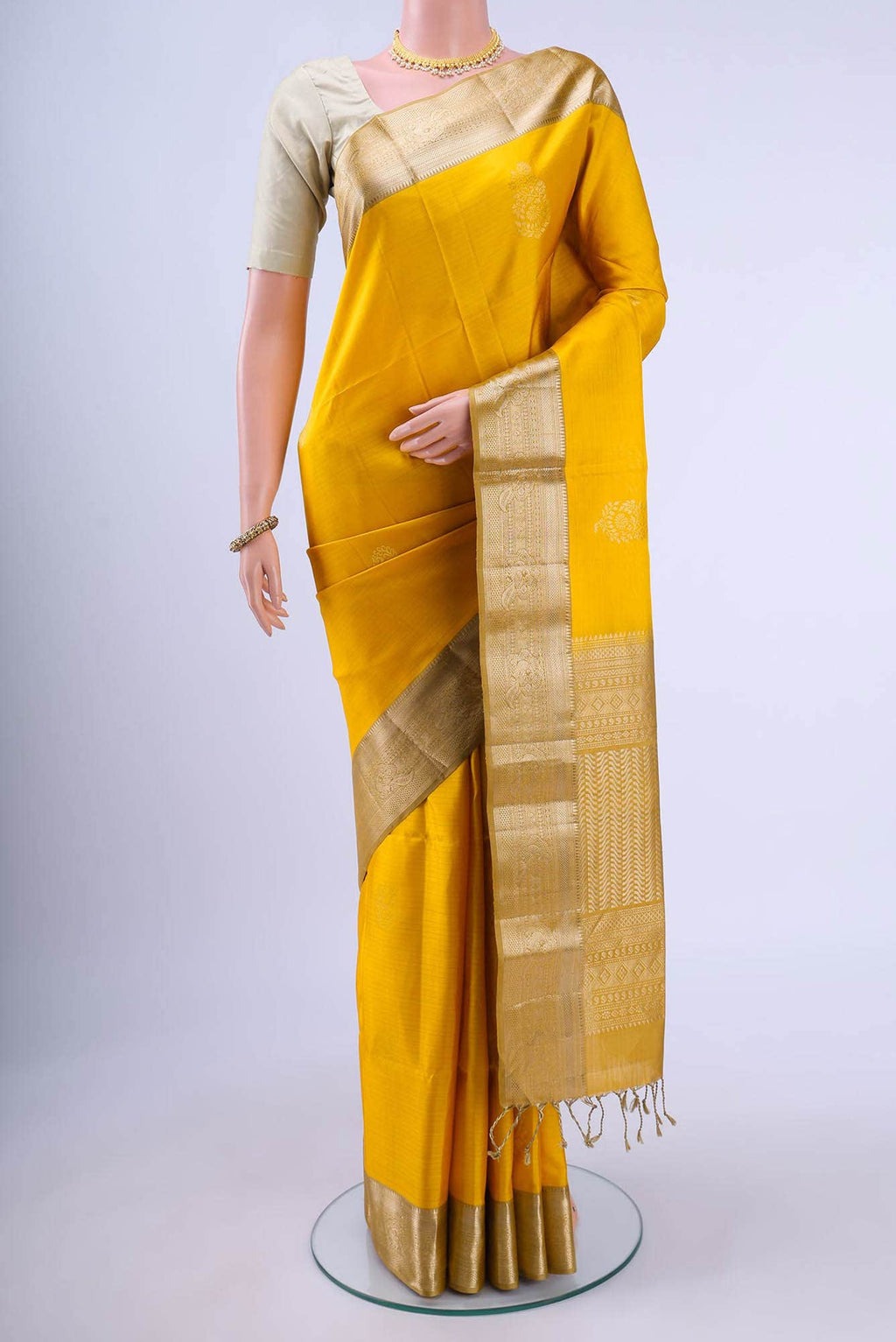 Mustard Soft Silk Saree