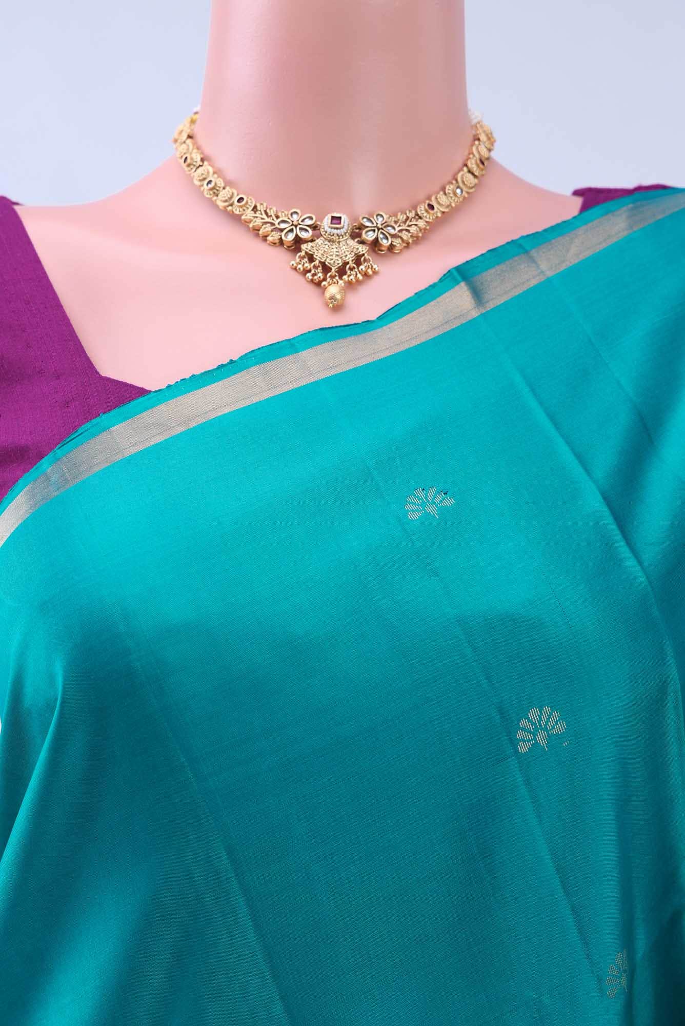 Sea Green Soft Silk Saree