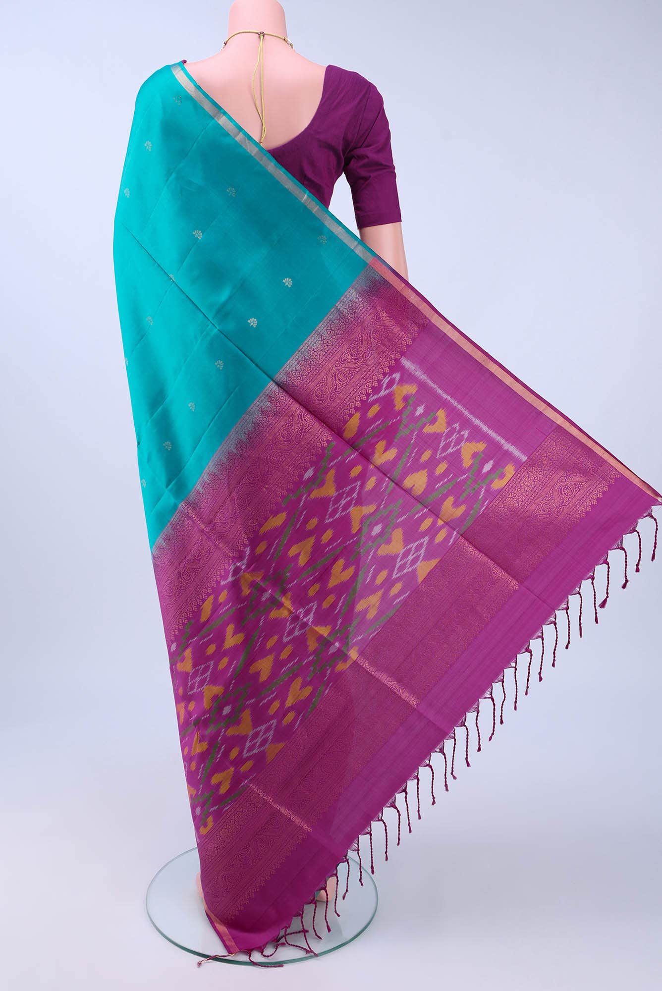 Sea Green Soft Silk Saree