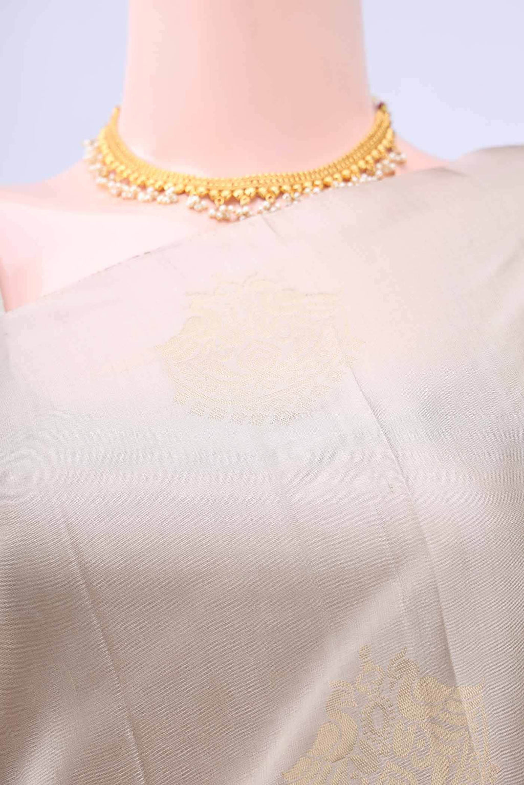 Beige Soft Silk Saree