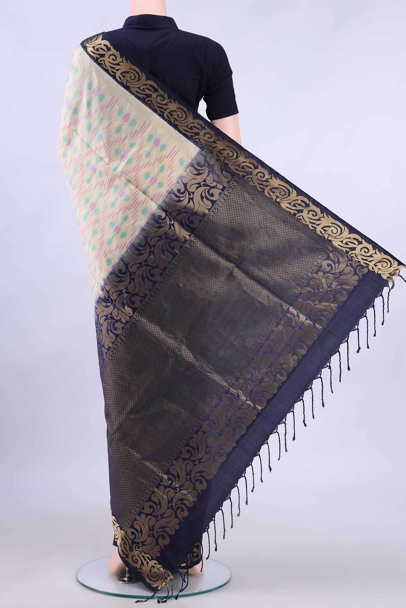 Beige Soft Silk Saree