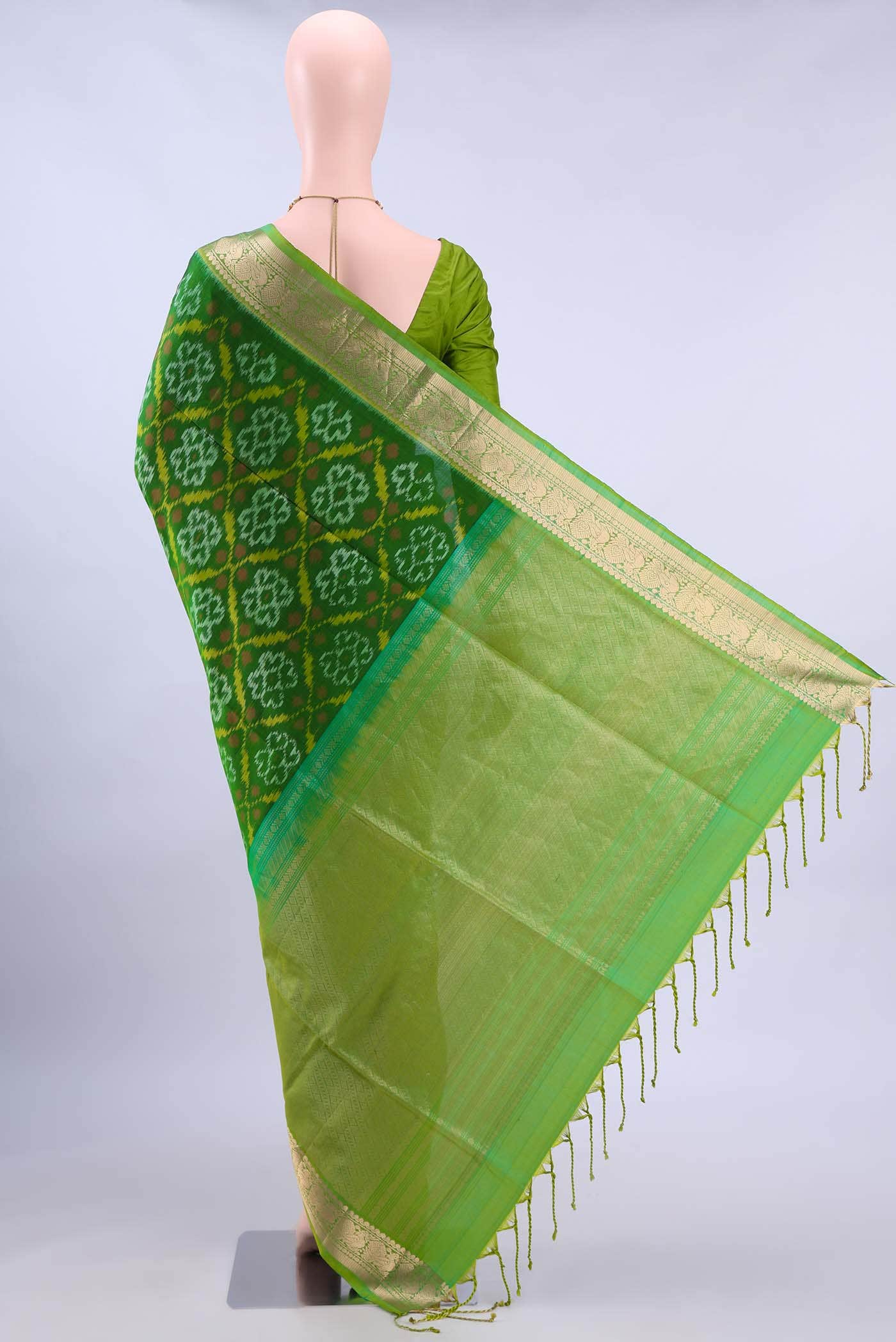 Bottle Green Soft Silk Saree