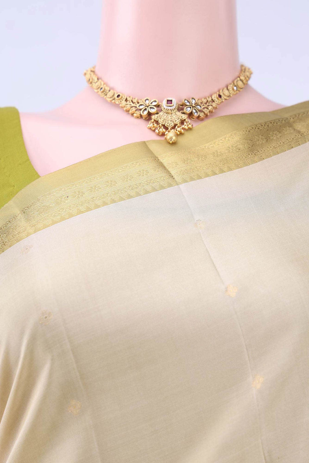 Beige Soft Silk Saree