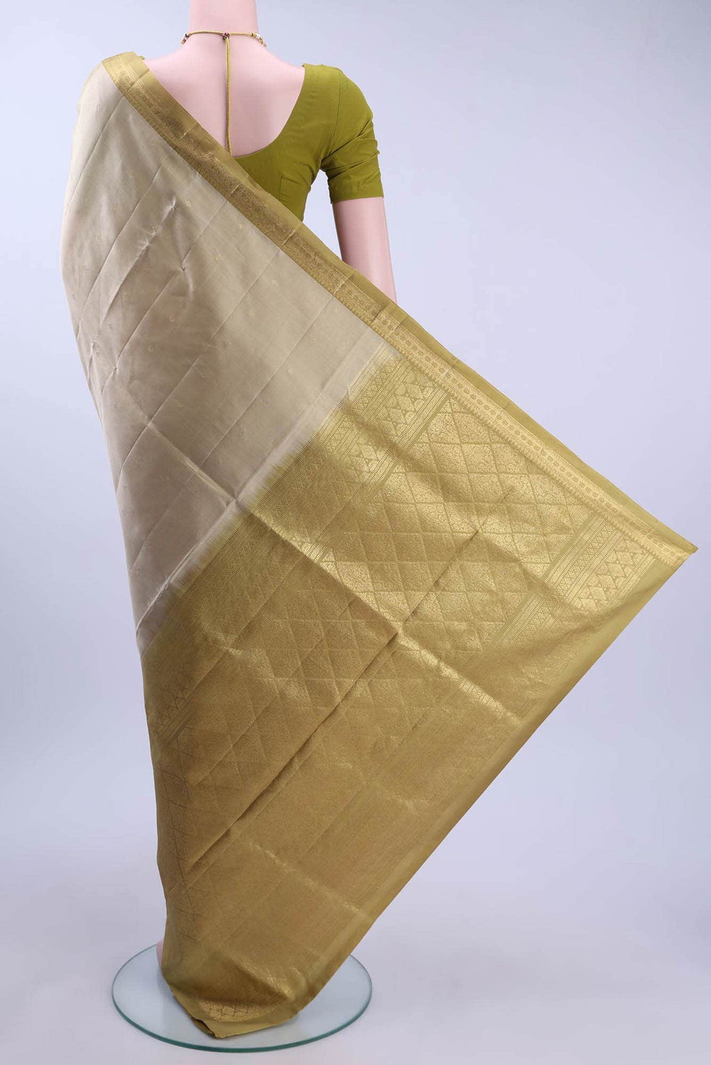 Beige Soft Silk Saree