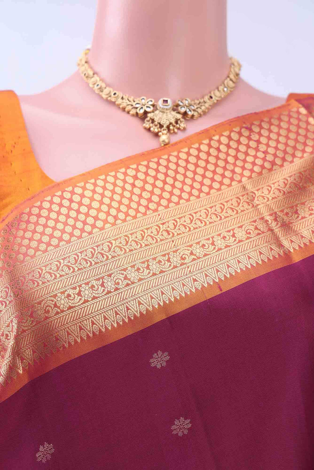 Burgundy Soft Silk Saree