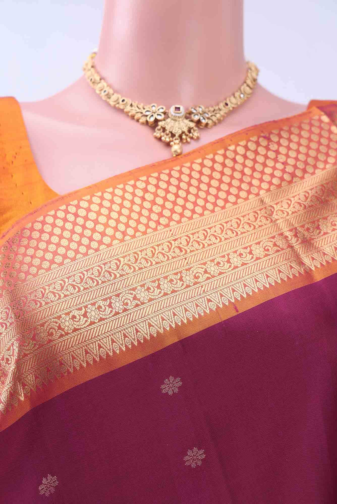 Burgundy Soft Silk Saree