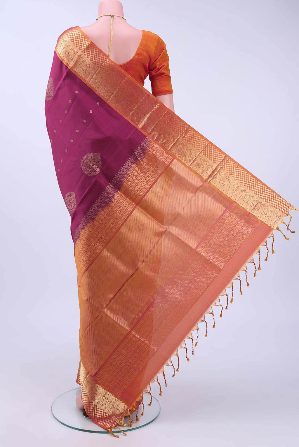 Burgundy Soft Silk Saree