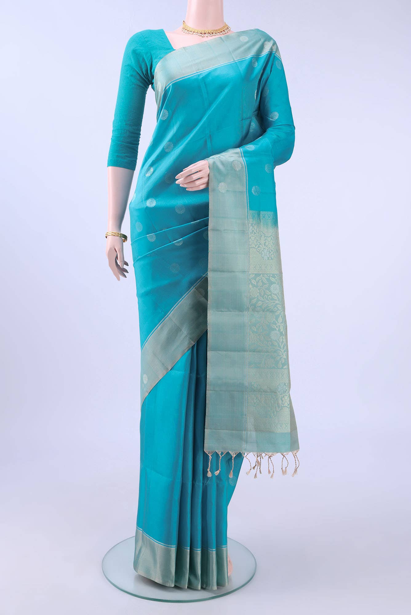 Sky Blue Soft Silk Saree