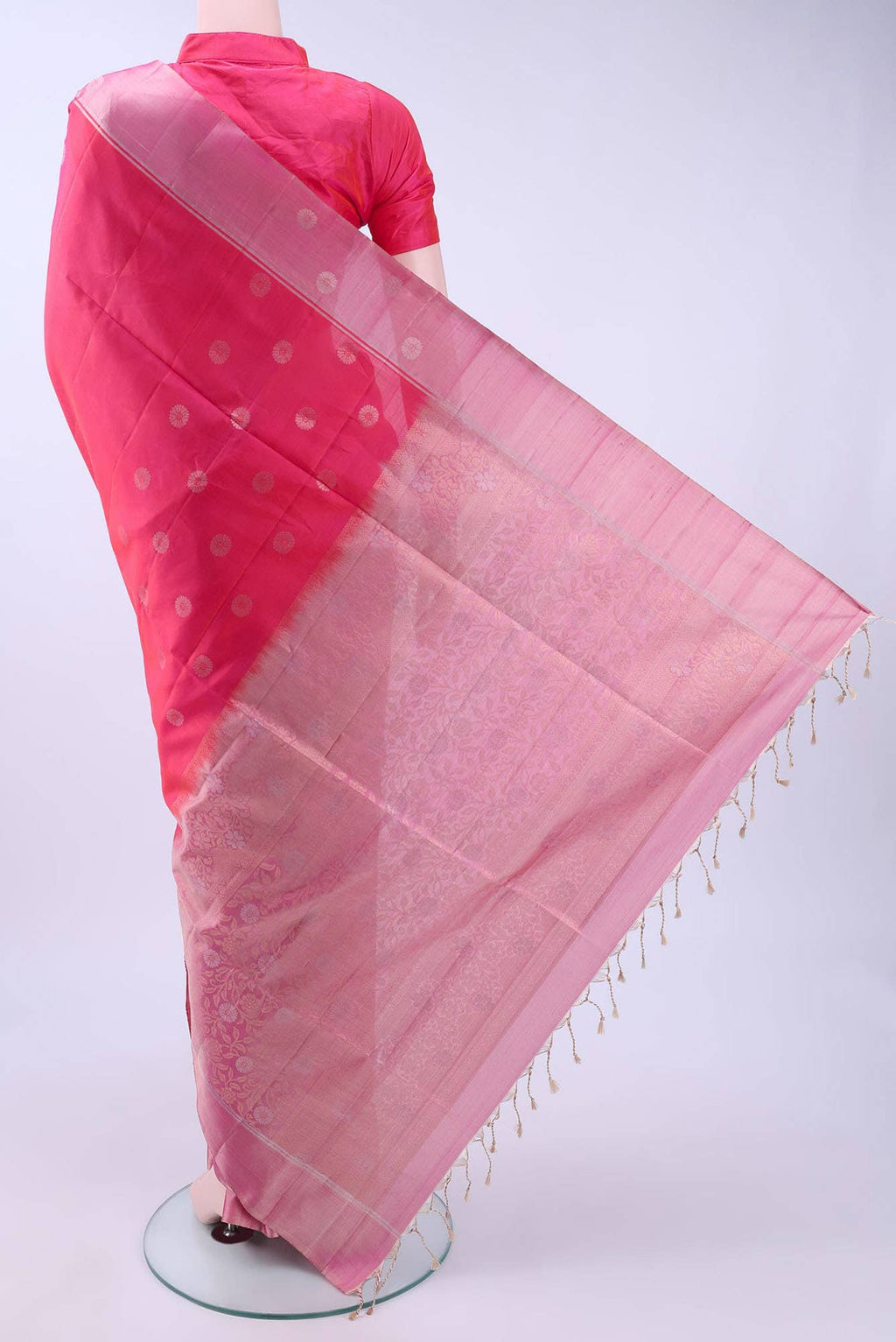 Imperial Pink Soft Silk Saree