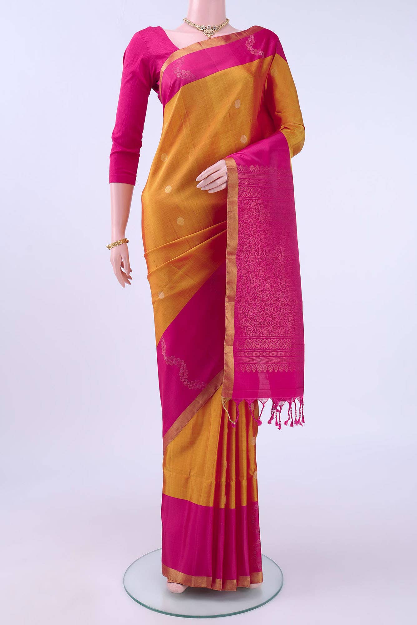 Mustard Soft Silk Saree