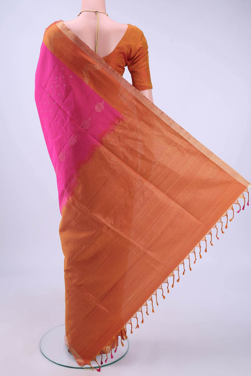Rani Pink Soft Silk Saree
