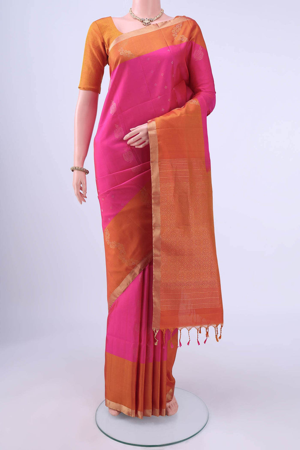 Rani Pink Soft Silk Saree