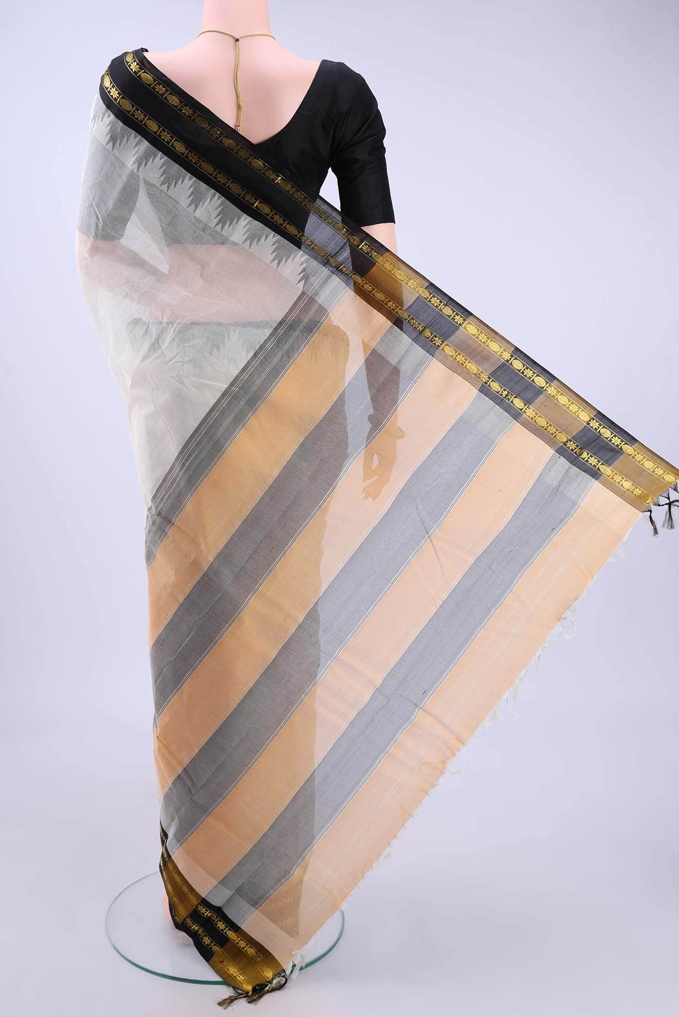 Off White Kanchi Cotton Saree