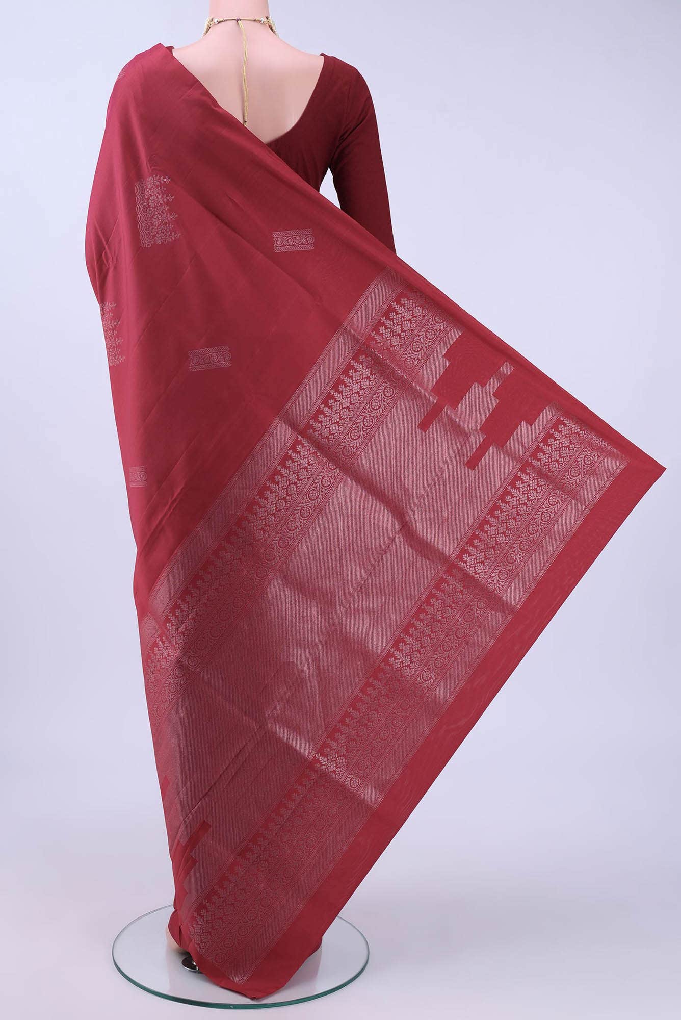 Maroon Soft Silk Saree