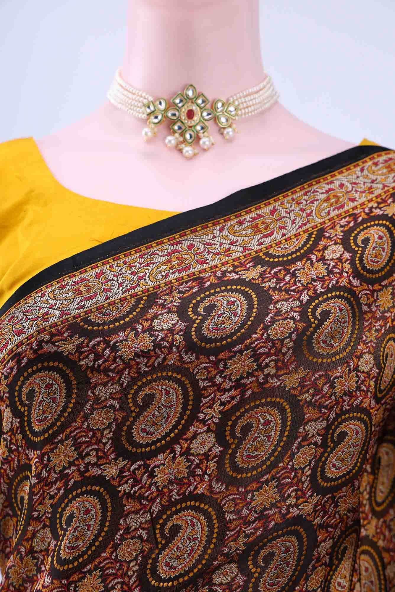 Coffee Brown Baluchari Silk Saree