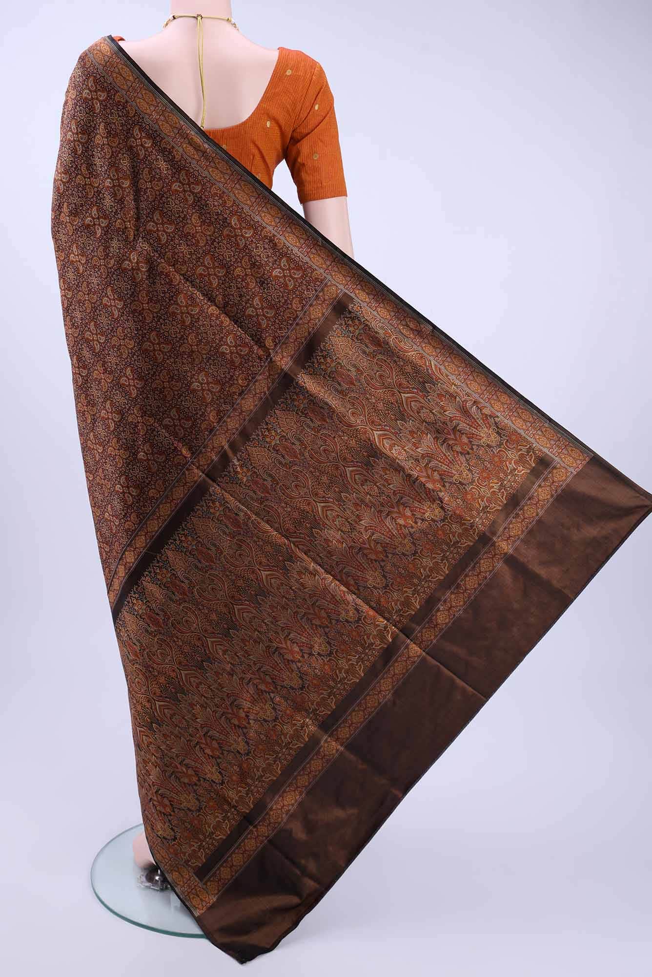 Brown Baluchari Silk Saree