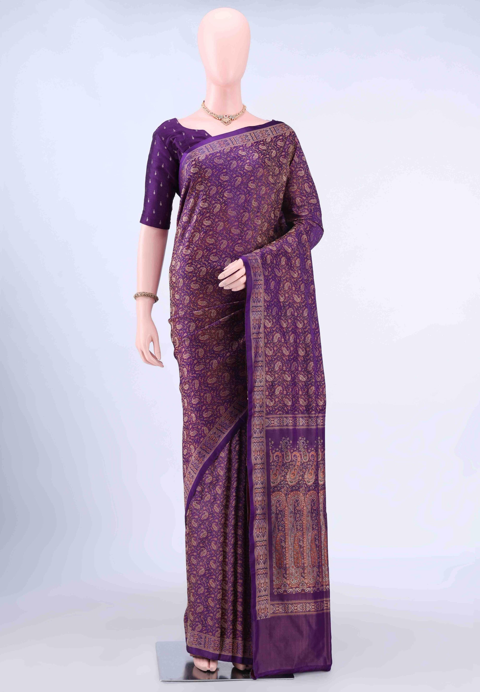 Purple Banarasi Saree