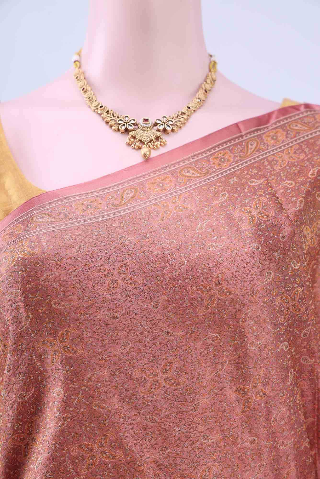 Coral Baluchari Silk Saree