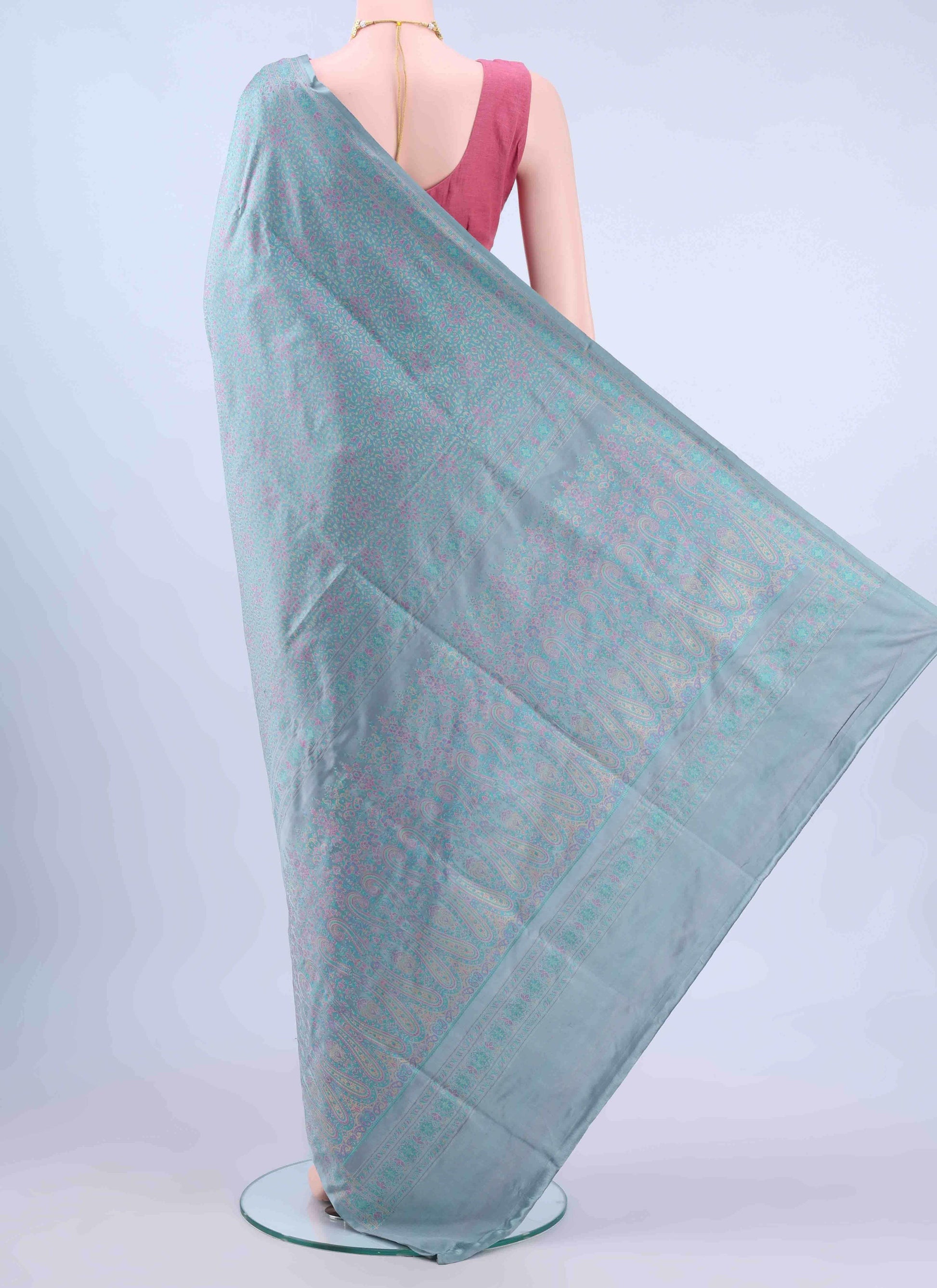 Sky Blue Banarasi Saree