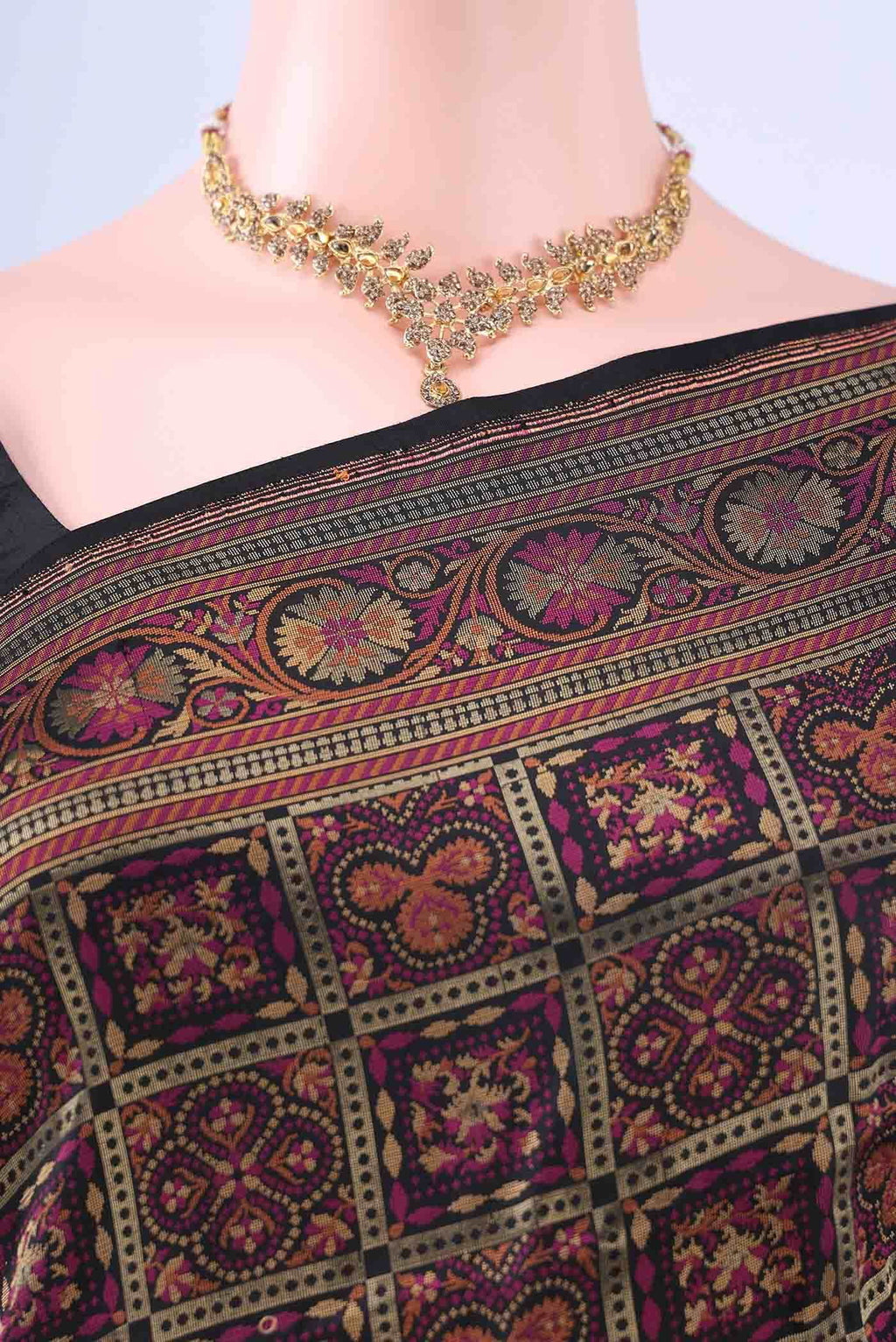 Black Banarasi Jamavar Saree